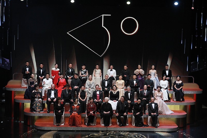 金馬50的歷屆帝后回娘家，共有中、港、台41位影帝后齊聚一堂，寫下金馬史上最經典畫面。（金馬執委會）