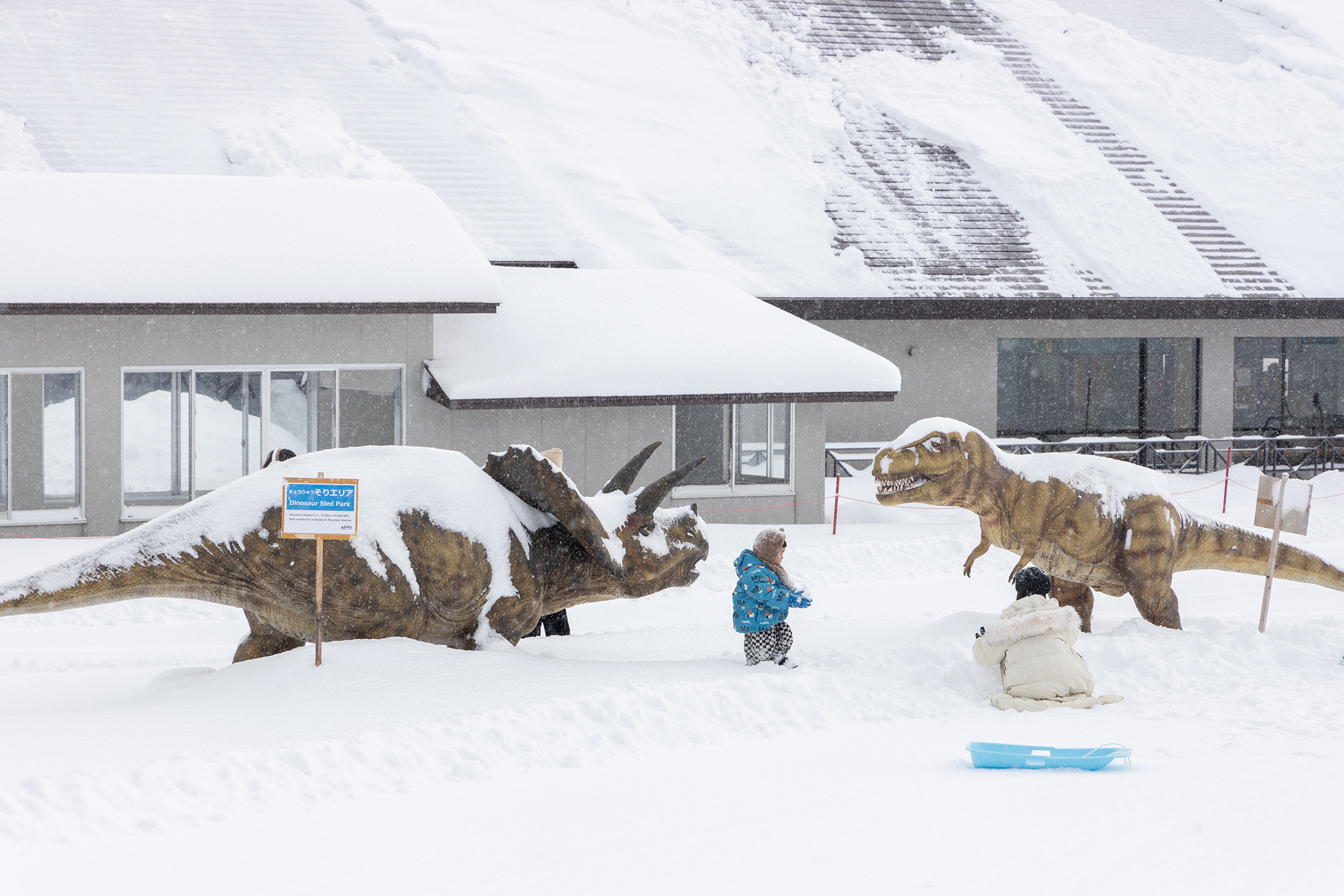 除了滑雪,度假村內也有許多玩雪設施與體驗,適合全家大小同行。