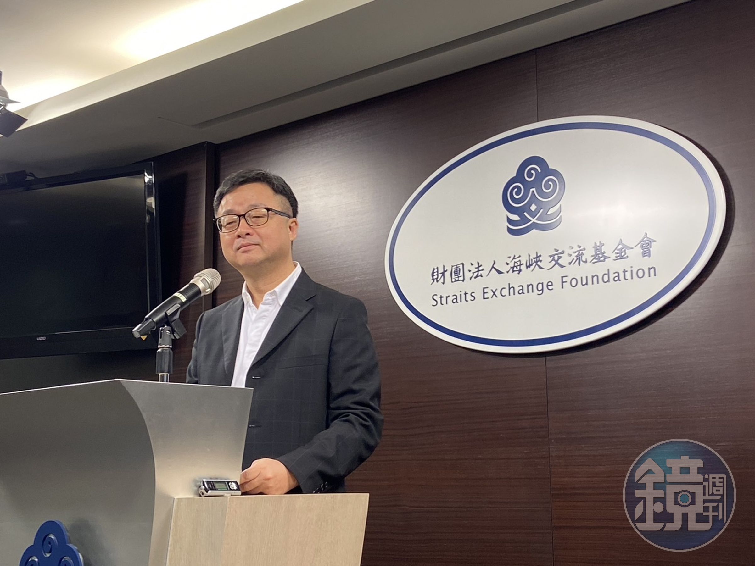 羅文嘉下午出席海基會例行背景說明會。