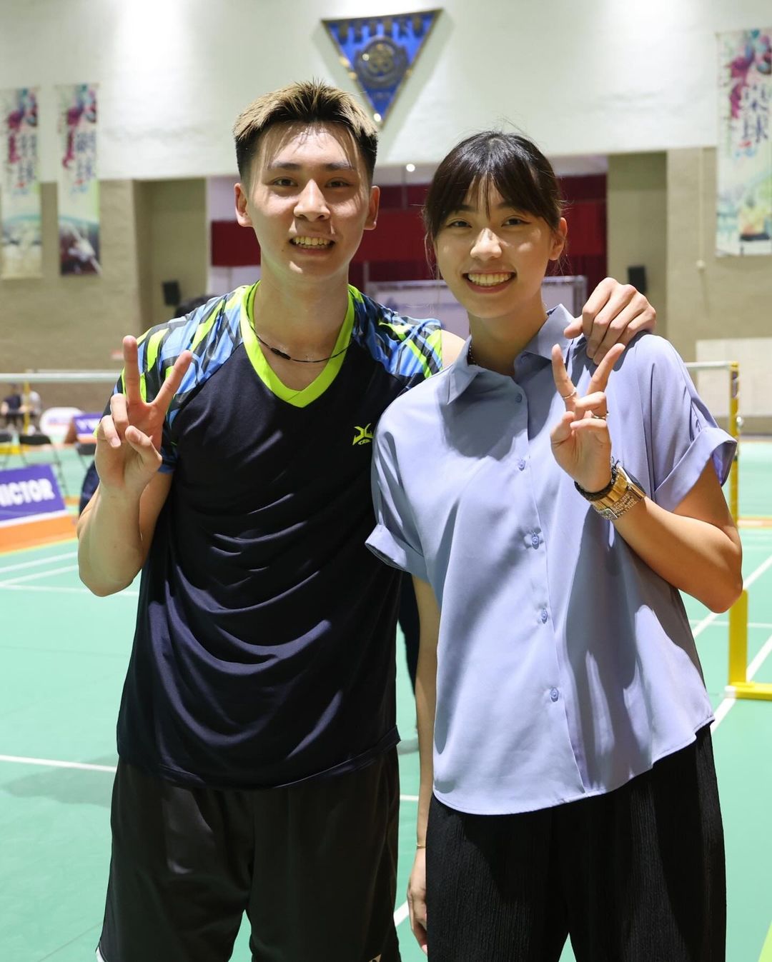 邱相榤同時也是「跆拳道甜心」羅嘉翎男友,情侶倆時常在社群放閃,感情穩定。(翻攝自邱相榤IG)