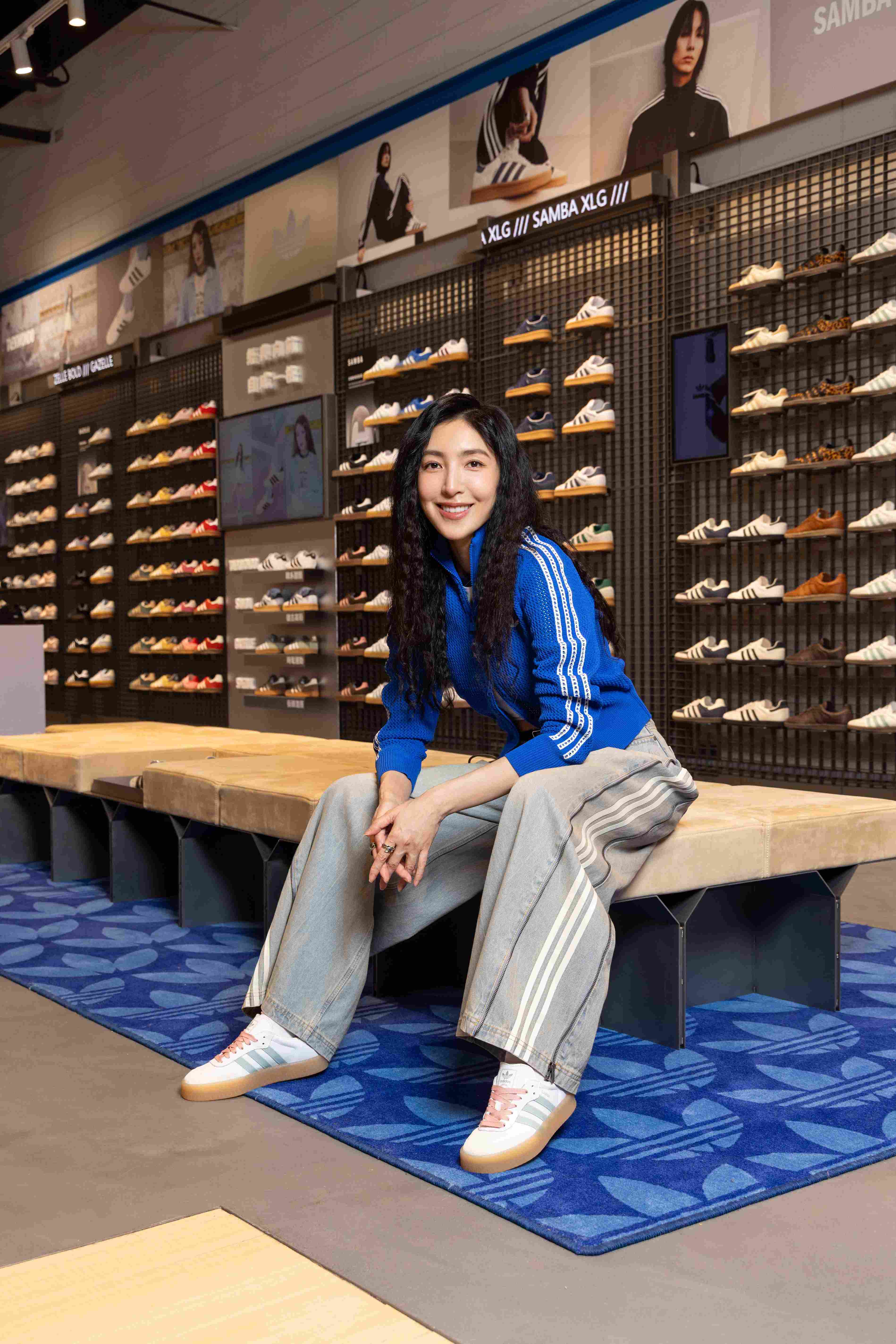 楊謹華以俐落的造型出席記者會。(adidas提供)