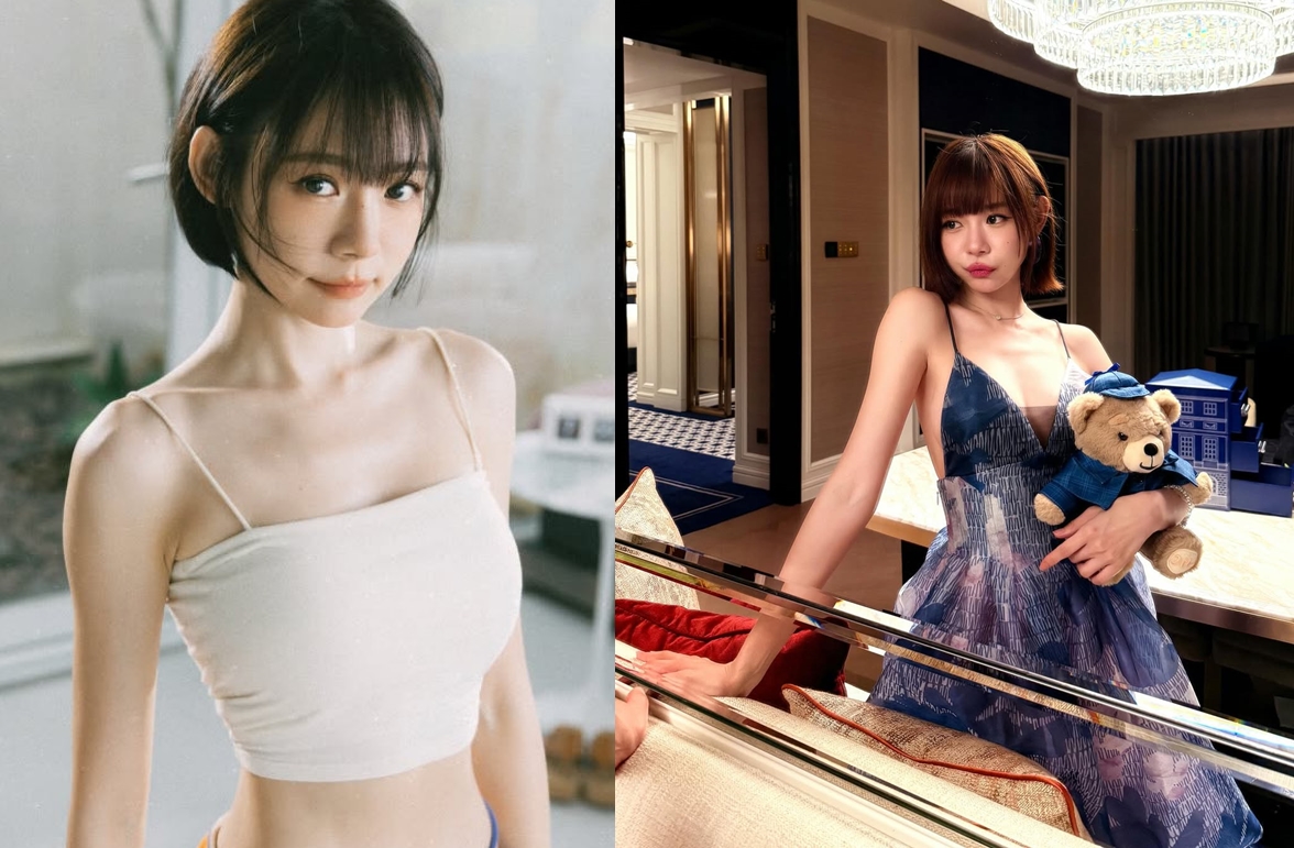 林明禎最近打破保守穿搭，穿低胸禮服亮相時尚晚宴。（翻設IG@minchen333）