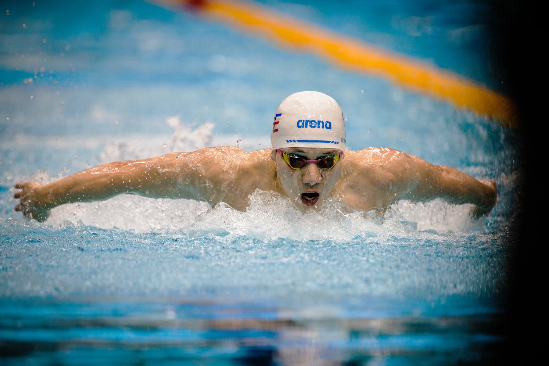 王冠閎200蝶奪銀。（翻攝SSU大專學生運動網）