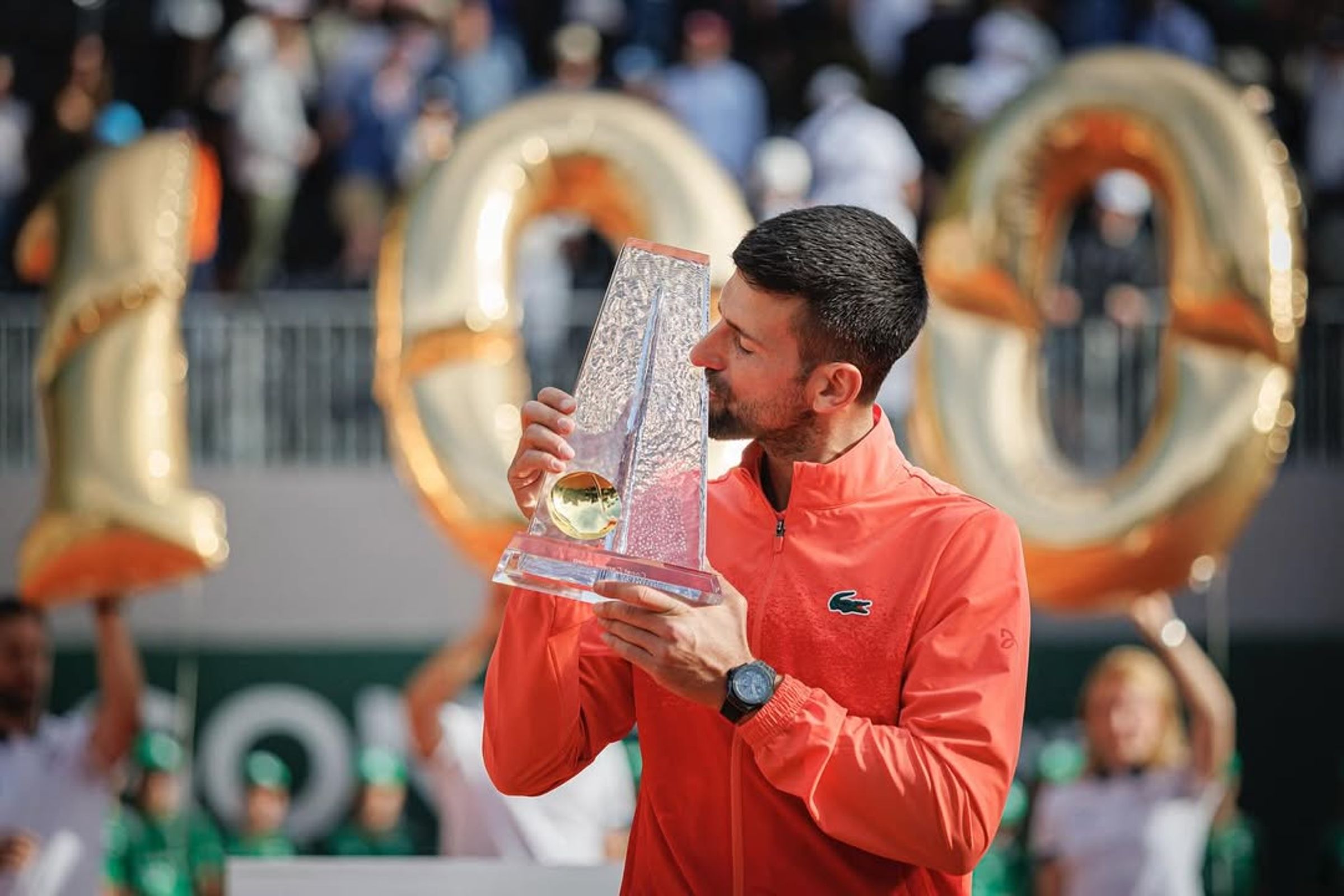 喬科維奇24日在瑞士日內瓦公開賽拿下生涯ATP單打第100冠。(翻攝djokernole IG)
