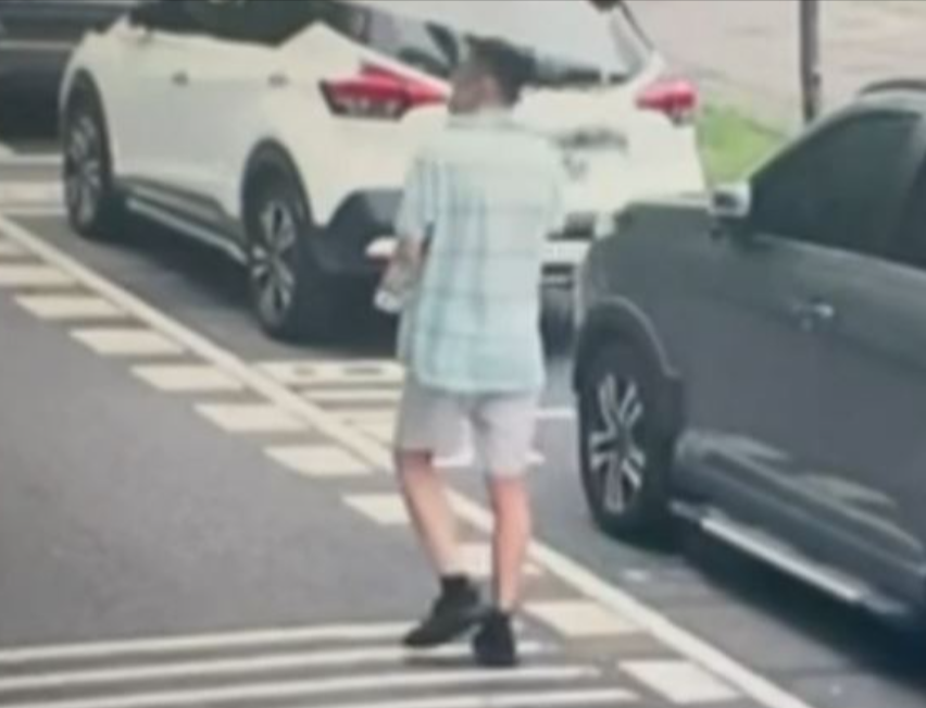 林男犯案前身影曝光。