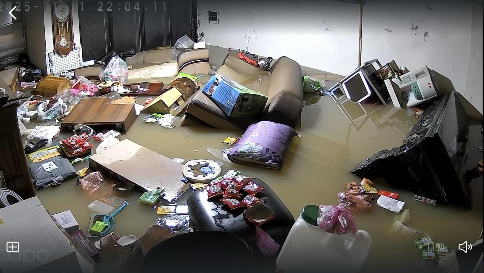 家具全在飄浮!她打開監視器一看「宜蘭外婆家淹成水上世界」 傻眼喊:是要演諾亞方舟嗎