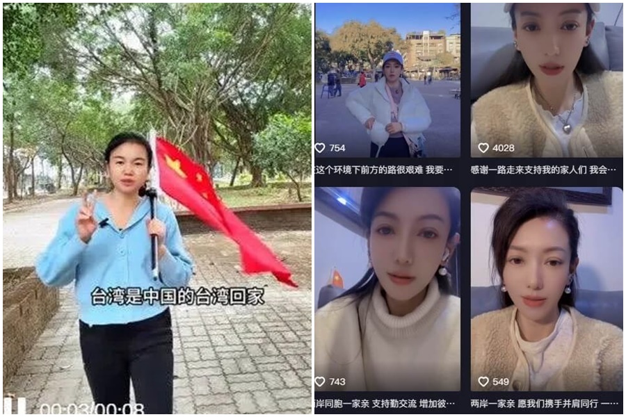 繼中配亞亞後，同樣為中配的恩綺、小微也因武統發言，遭廢止居留許可。（翻攝自無心簡影微博、恩綺抖音）