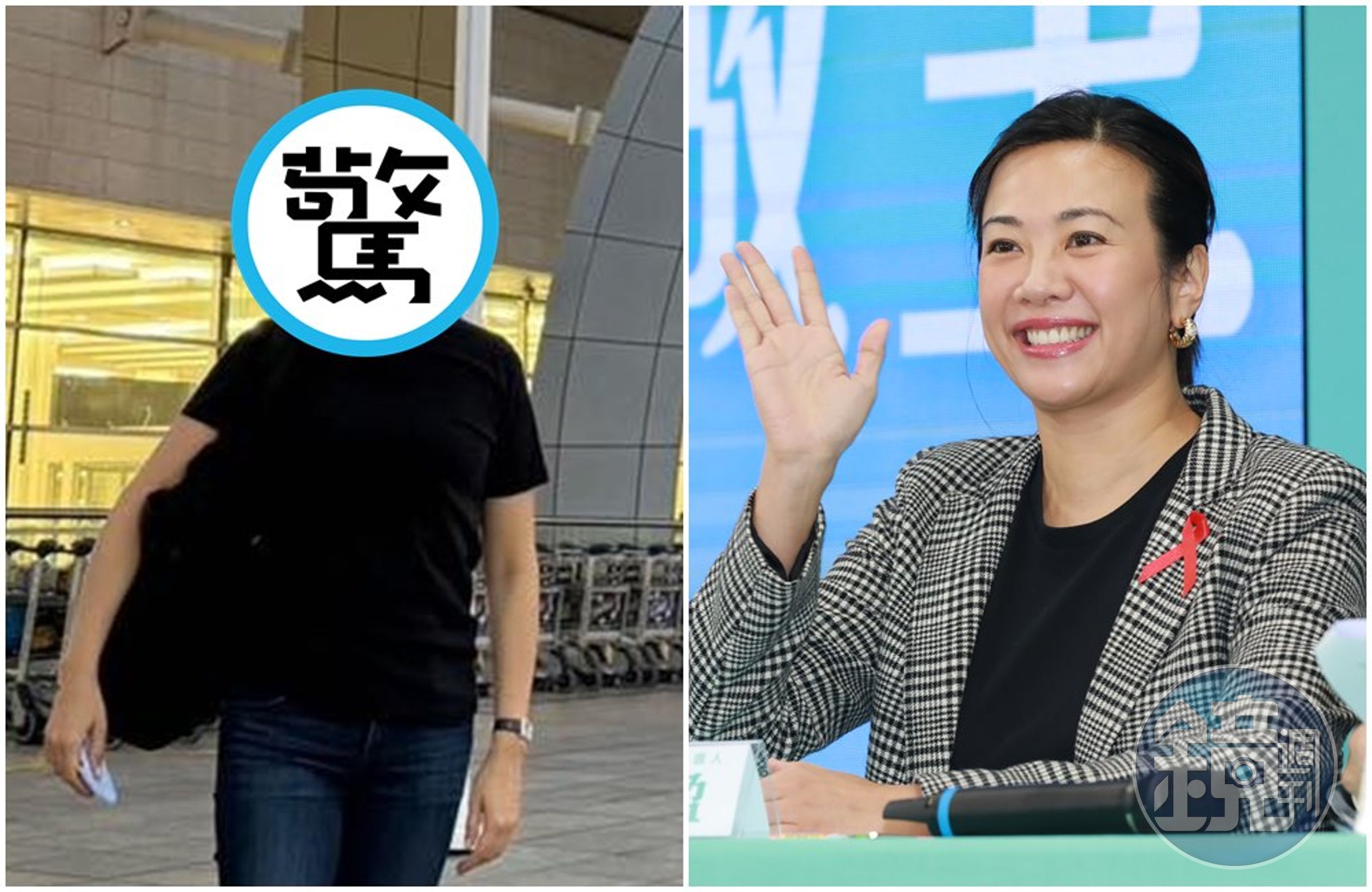 柯文哲貼出吳欣盈的素顏照（左圖），透露她已抵達杜拜，準備參加COP28 氣候高峰會。（翻攝柯文哲臉書／本刊資料照）