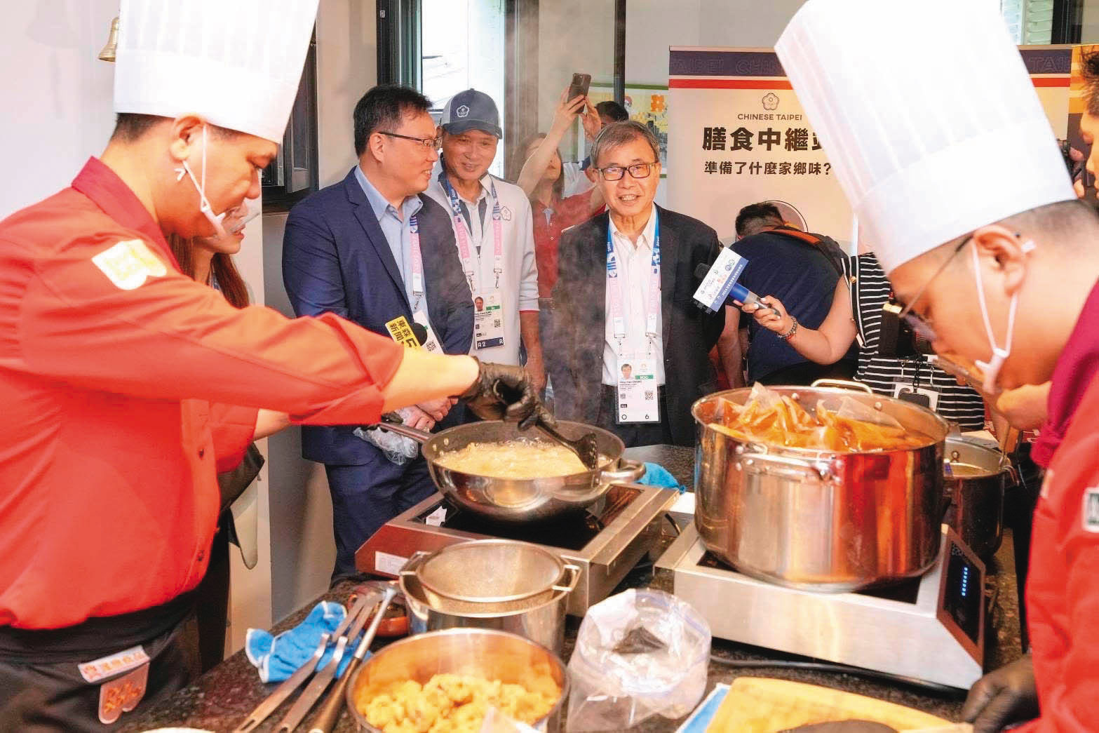 相較2016年里約奧運選手吃泡麵引發議論，今年政府在巴黎設點為選手提供客製化餐點。（體育署提供）