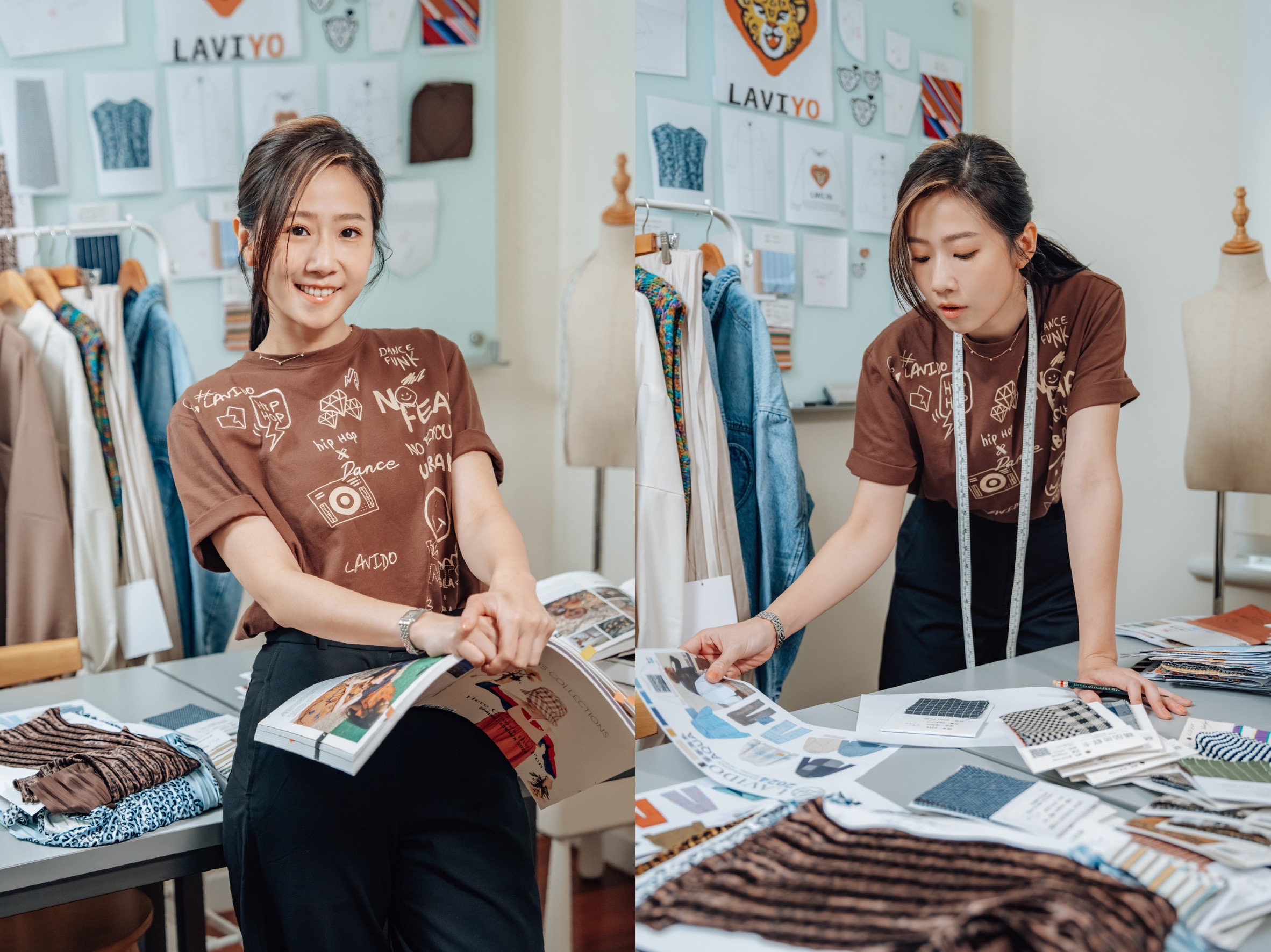 方志友再度代言親子童裝LAVIDO，化身服裝設計師。（LAVIDO提供）