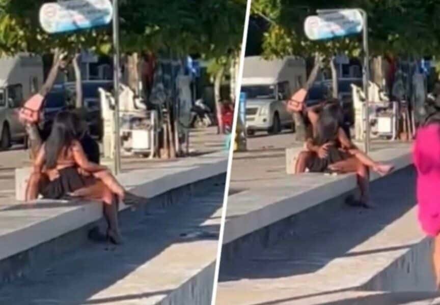 一對外國情侶於白天在沙灘上發生性行為，震驚當地居民與遊客。（翻攝自《Amarin TV》）