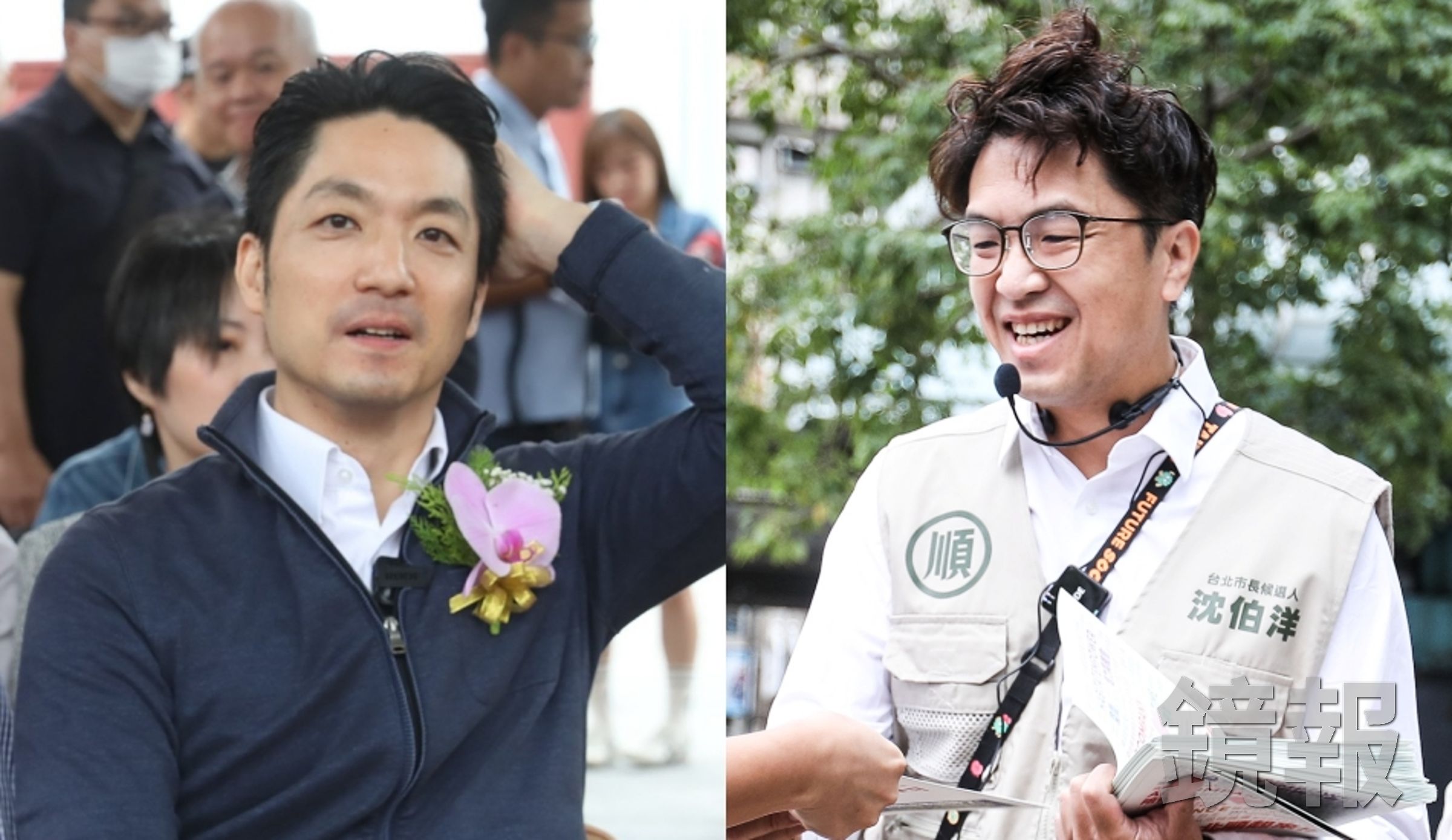 蔣萬安、沈伯洋同意將在TVBS辦理辯論。（鏡報林煒凱、鄒保祥）