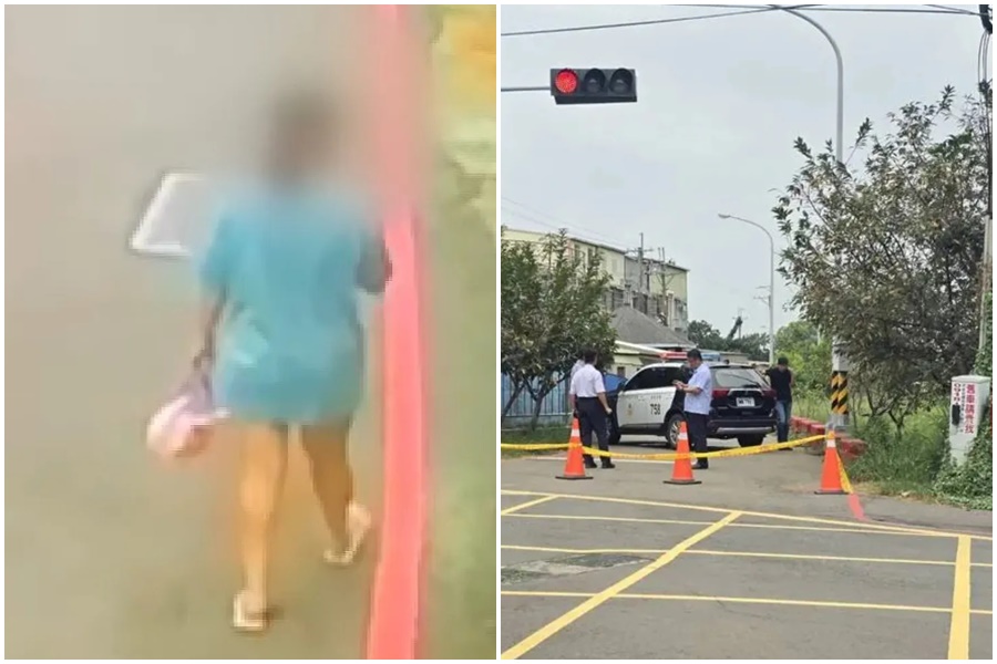 台中市沙鹿區今（16日）一名顏姓女大生，遭17歲駱姓男友當街持預藏的30公分刀具狂砍30多刀身亡。（翻攝自畫面
