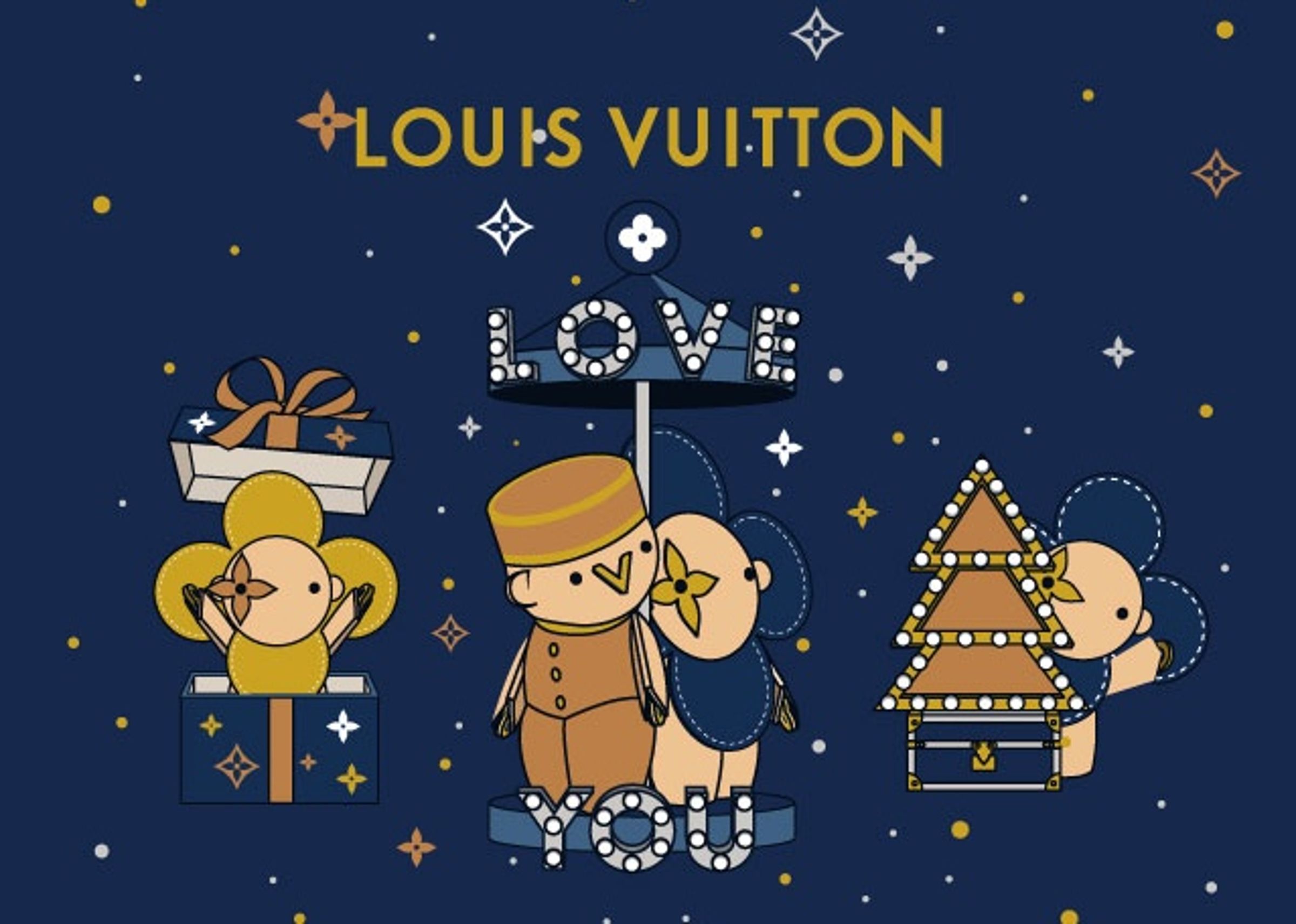 為歡慶台北復興店盛大開幕，LOUIS VUITTON推出16張「佳節限定貼圖」。（路易威登提供）