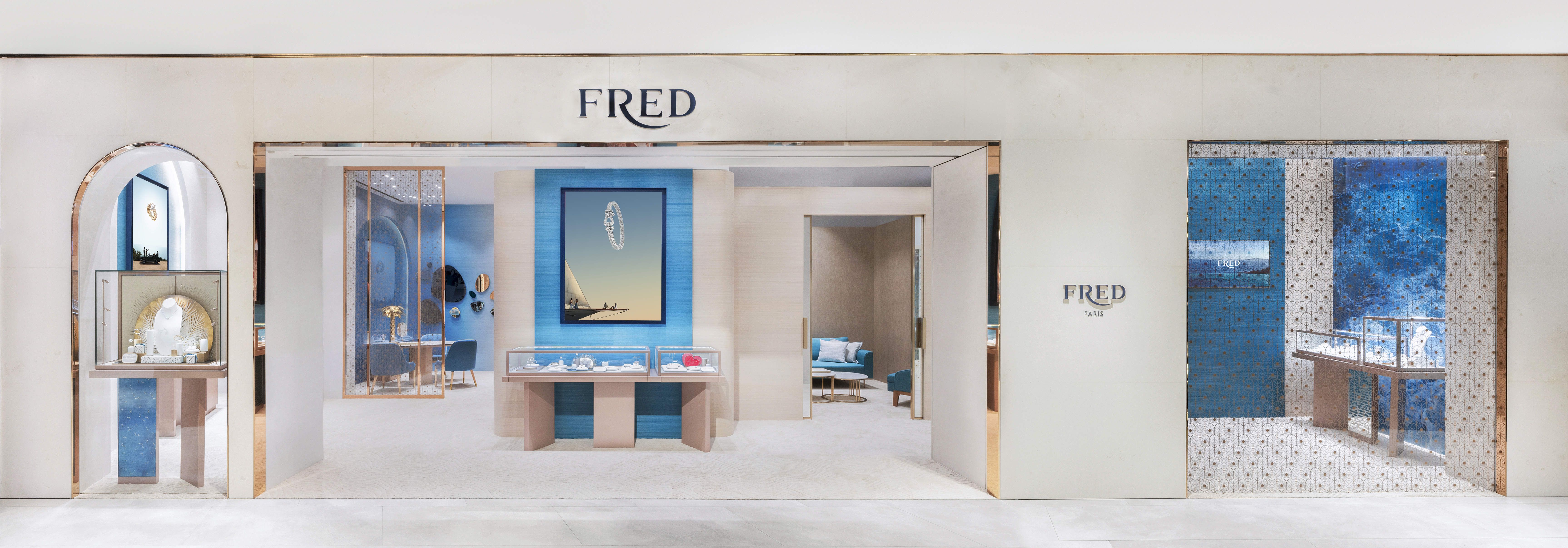 佔地23坪的FRED Diamond Towers精品店。(FRED提供)