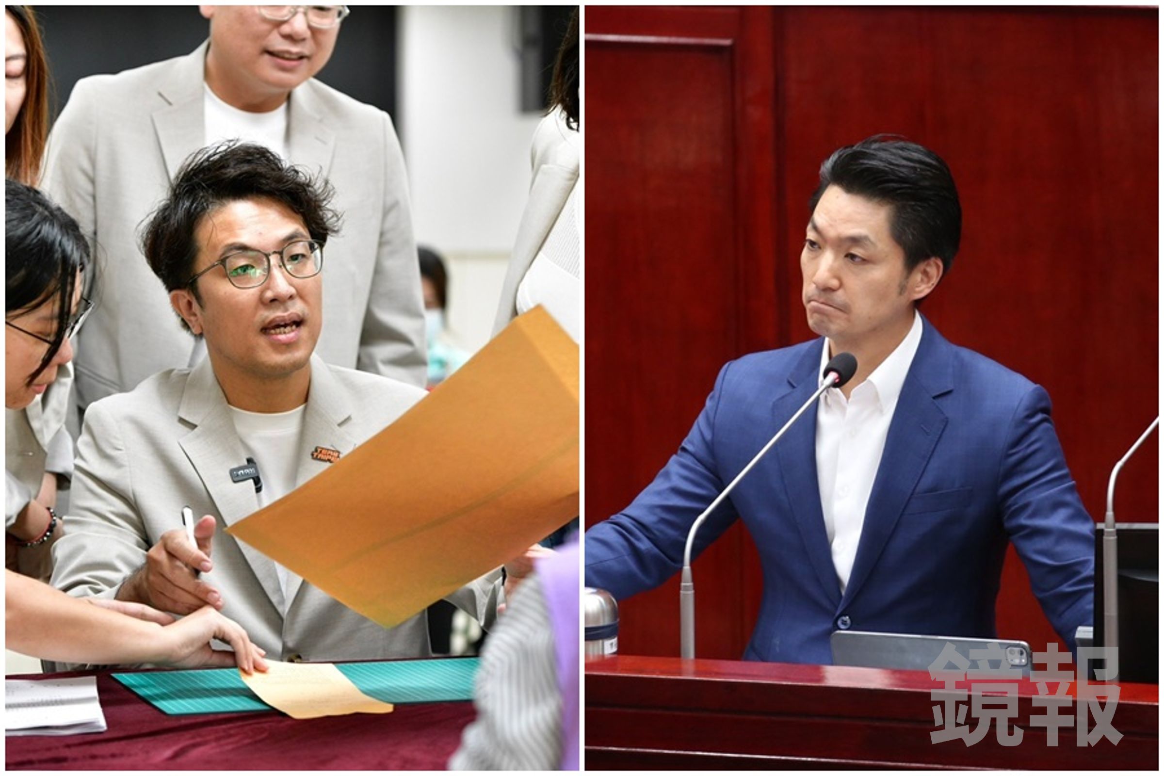 最新台北市長網路民調結果顯示，沈伯洋支持度領先蔣萬安逾6成。（鏡報李智為、董孟航）