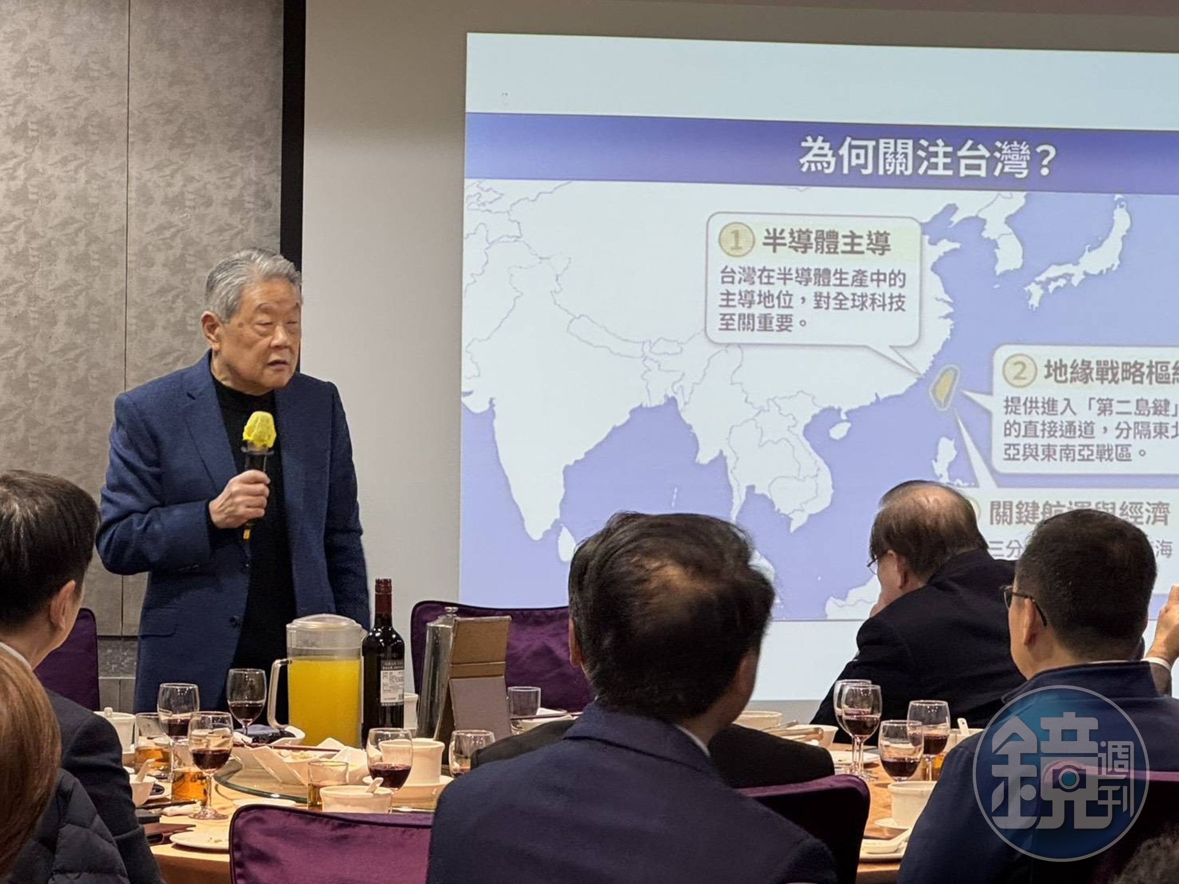 異康公司董事長、綽號CK楊的藍營金主楊建綱現身國民黨餐敘。（讀者提供）