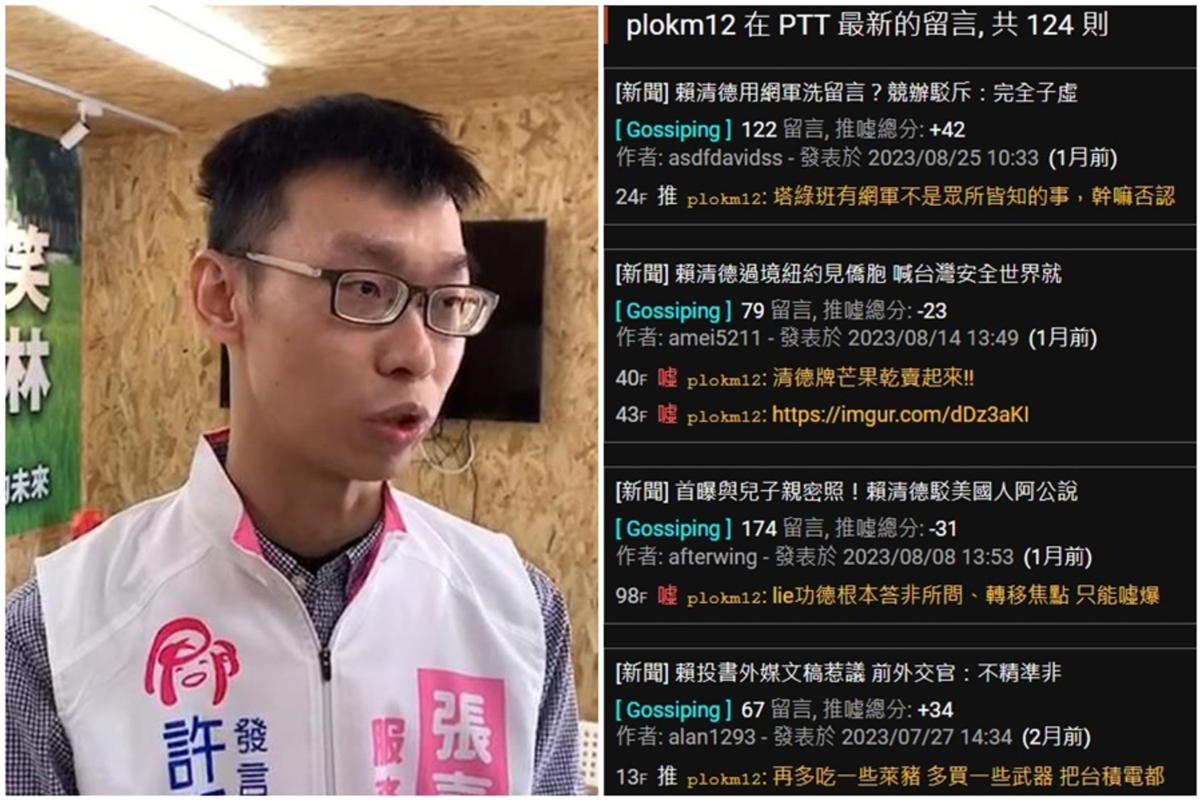 獨家】涉案黨工PTT帳號曝光發文「捧藍打綠」時間點很巧妙