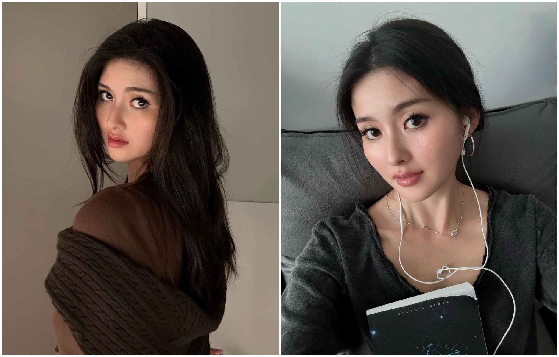 廖思惟分享生活美照,卻遭網友指「三白眼」面相不好。(翻攝廖思維小紅書)