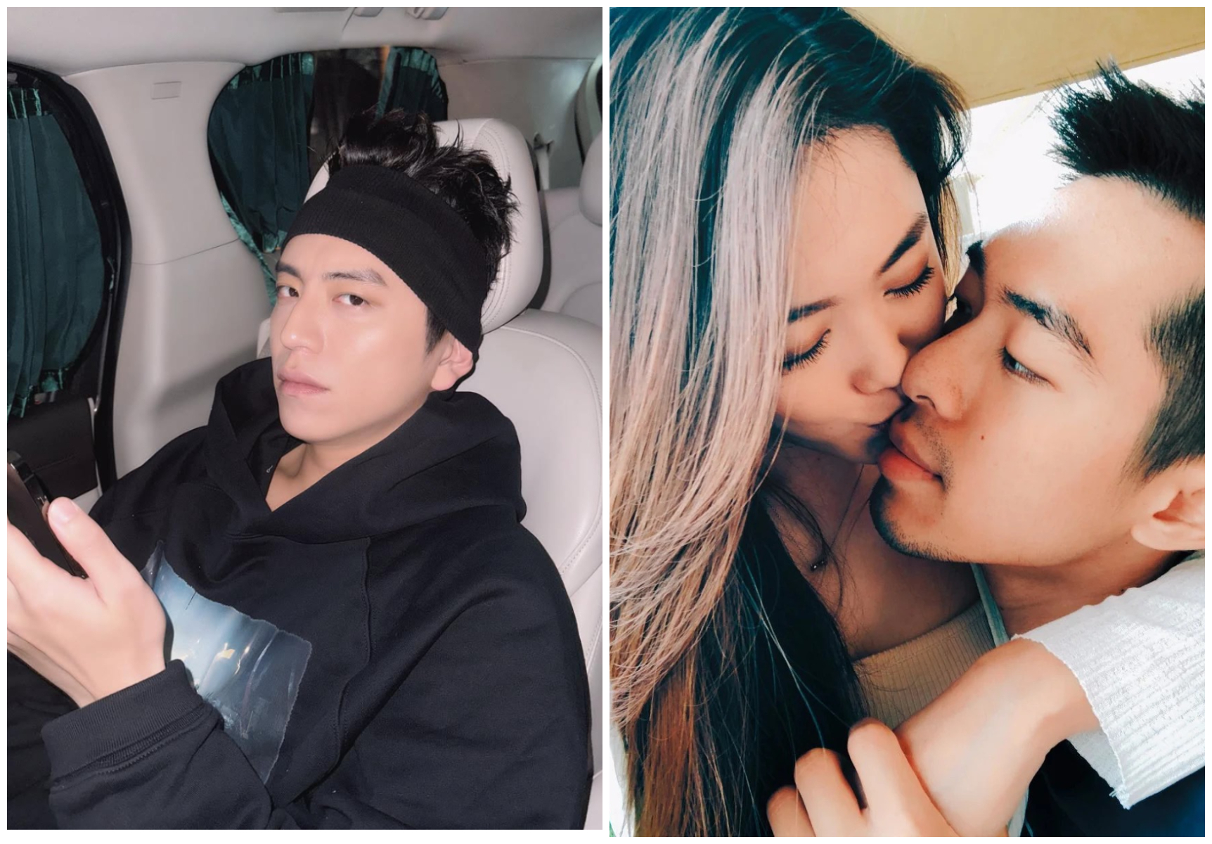 王大陸（左圖）涉嫌殺人未遂，「打手」是林千又的富二代前男友游翔閔（右圖）。（翻攝王大陸IG、林千又IG）