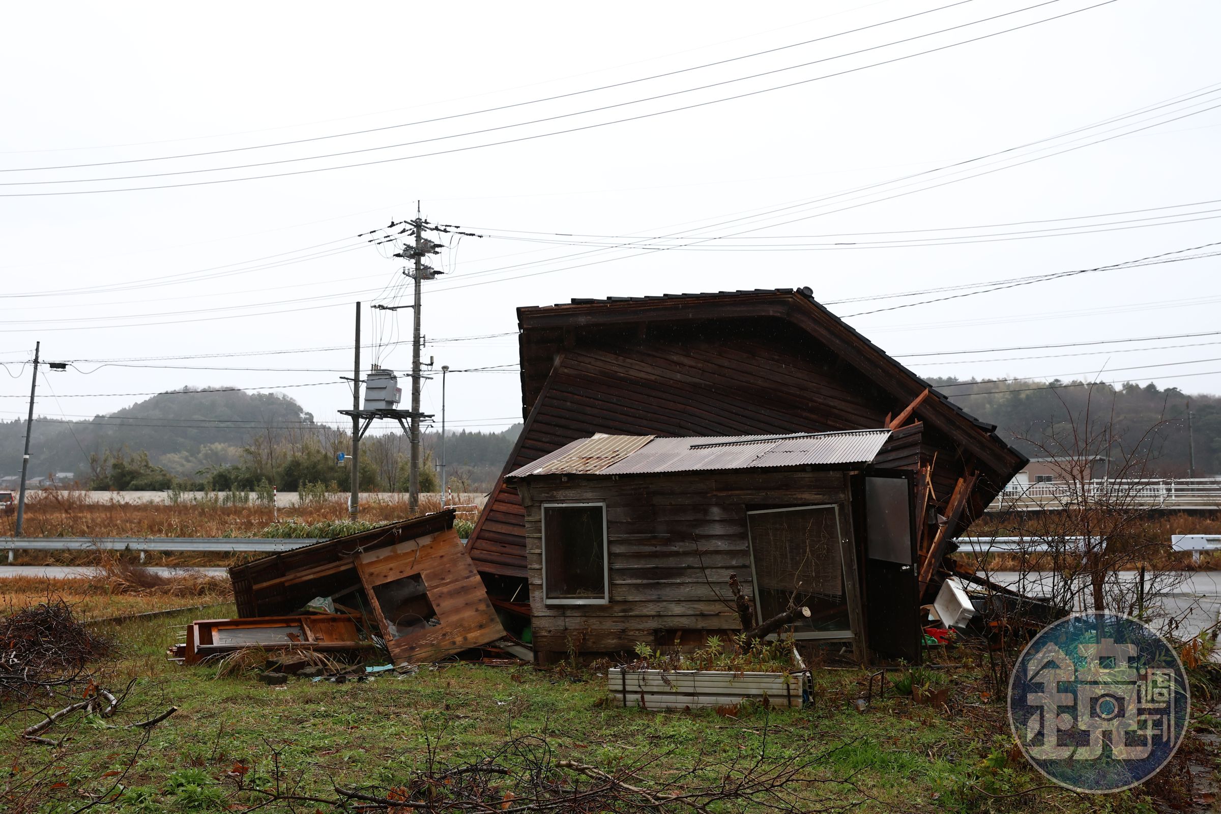 日本能登半島強震造成不少房屋倒塌。圖為石川縣志賀町，非當事房屋。