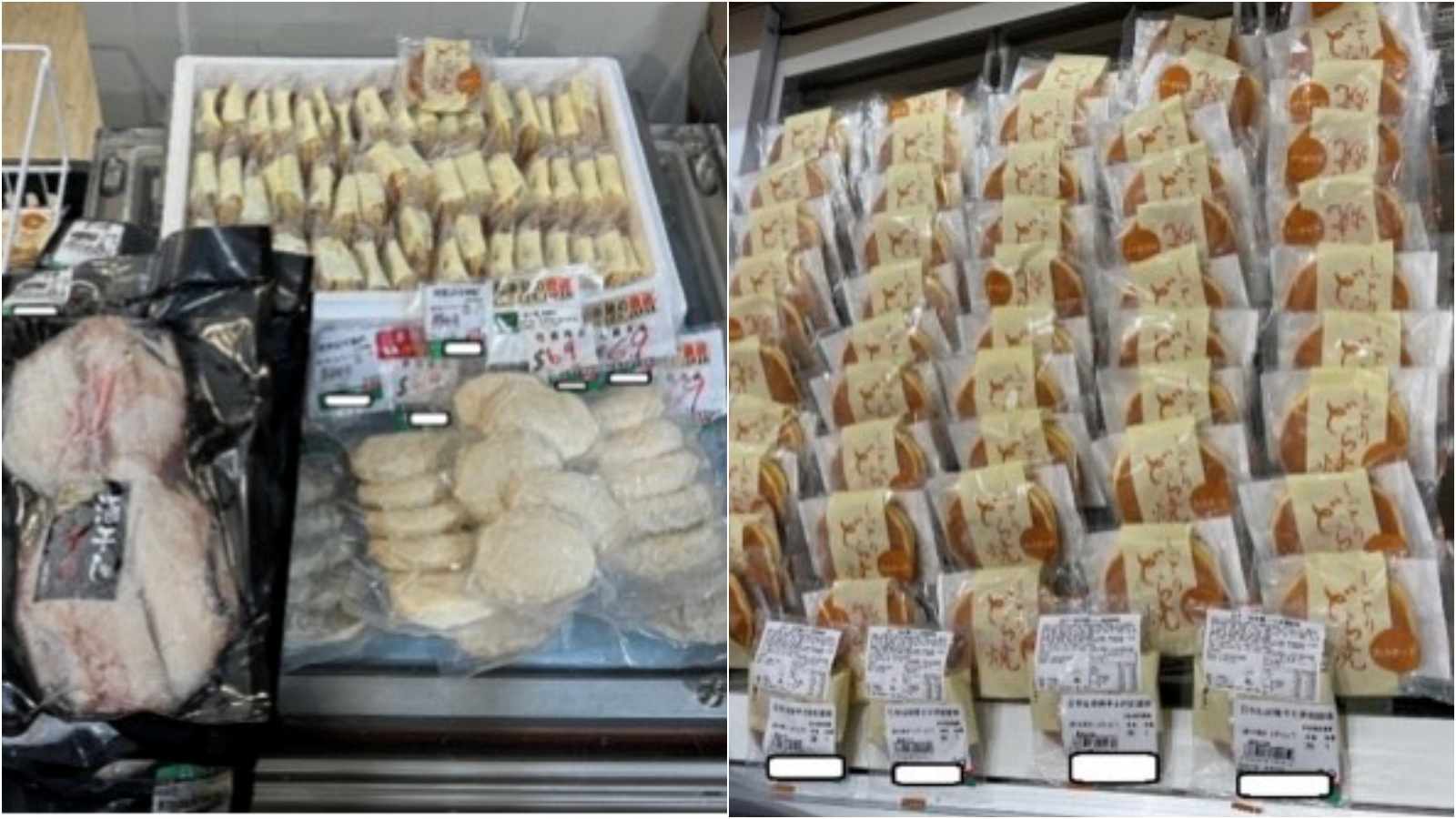 檢調當場查獲的過期食品。（翻攝畫面）