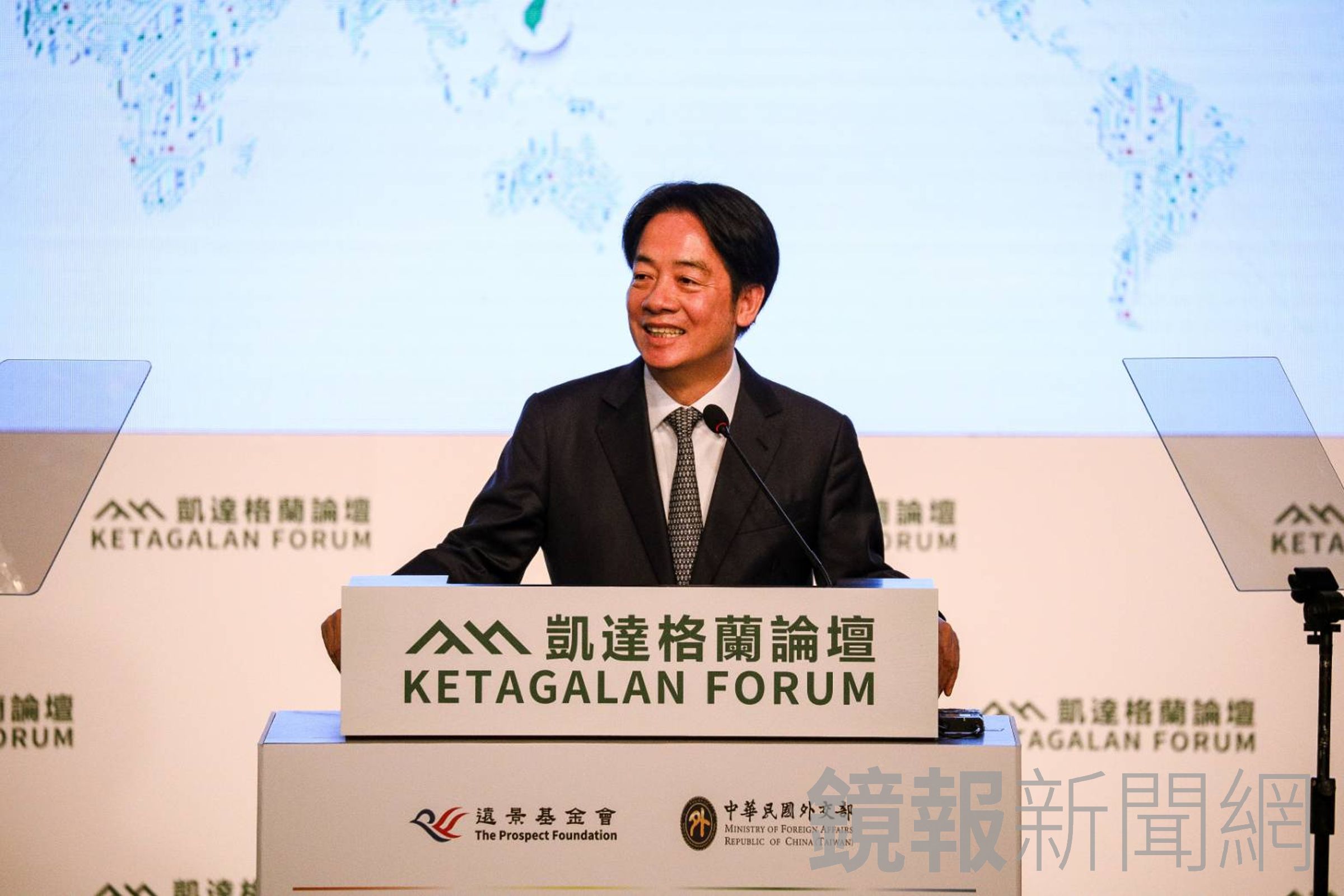 賴清德出席「凱達格蘭論壇：2025印太安全對話開幕式」。