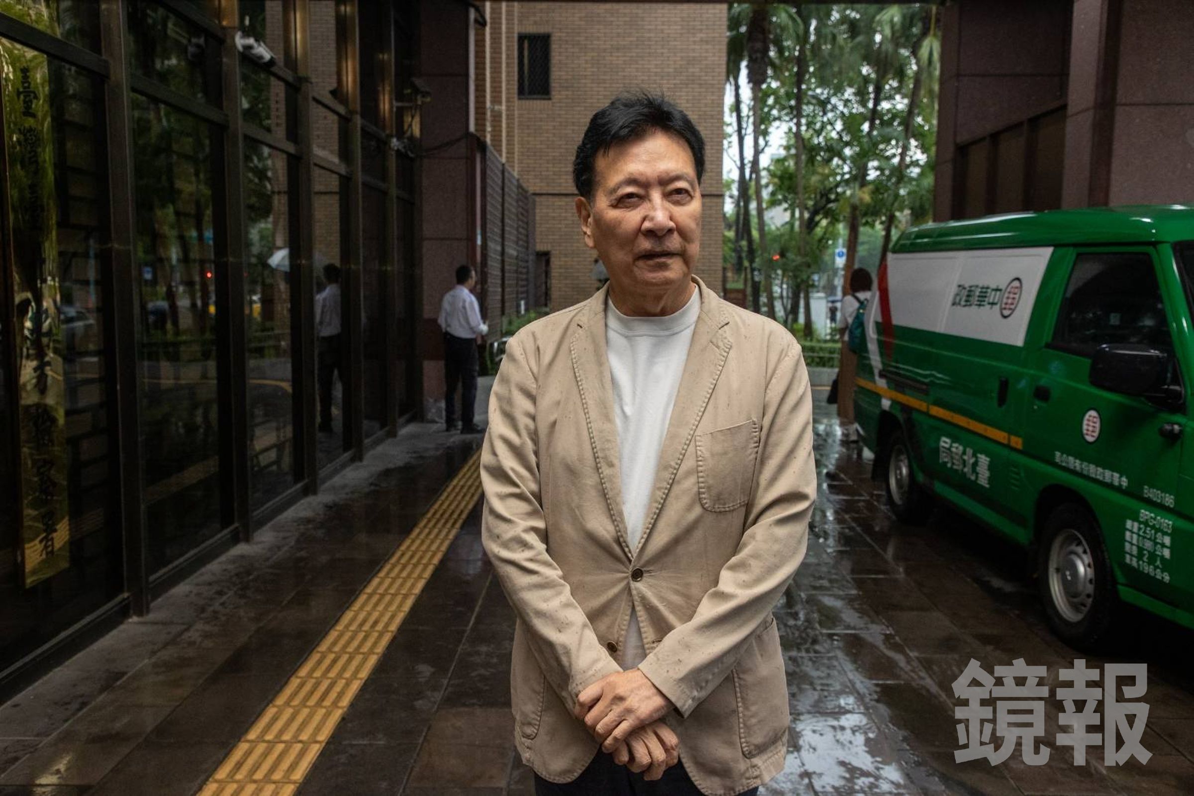 趙少康大罷免亮票挨告出庭。(鏡報林煒凱)