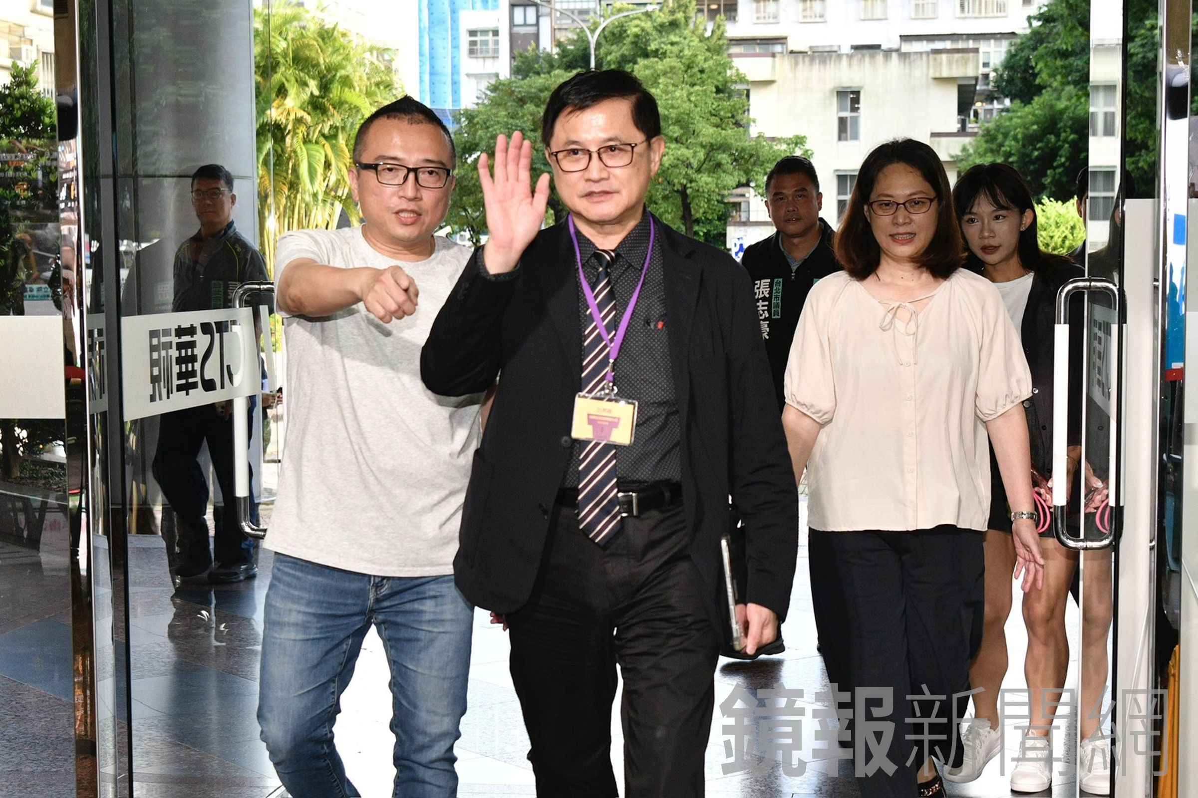 和碩董事長童子賢今日出席核三重啟公投發表會，並擔任正方代表。（鏡報李智為攝）