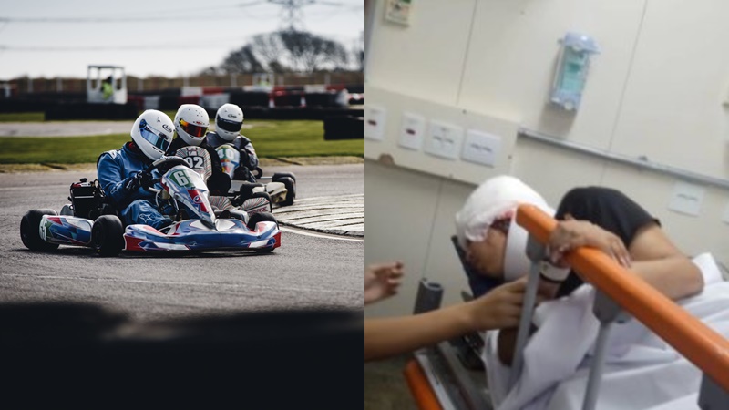 因為傷口沒有及時治療，導致少女的頭皮組織退化到無法縫合的程度。（右圖翻攝自X；左為示意圖，Pexels）