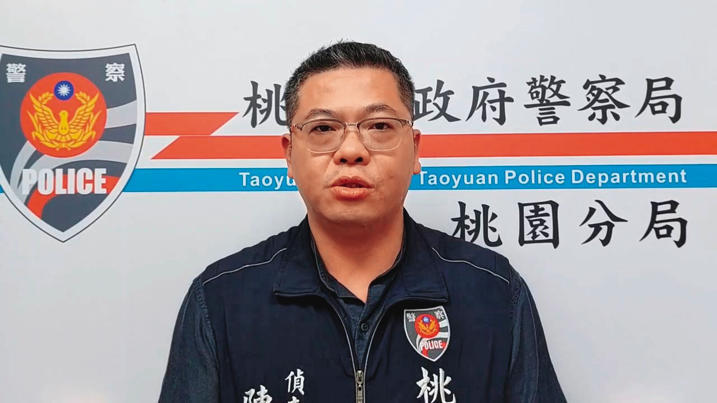 桃園分局偵查隊長陳志維談到偵辦過程，直言靈異巧合不斷。（桃園警分局提供）