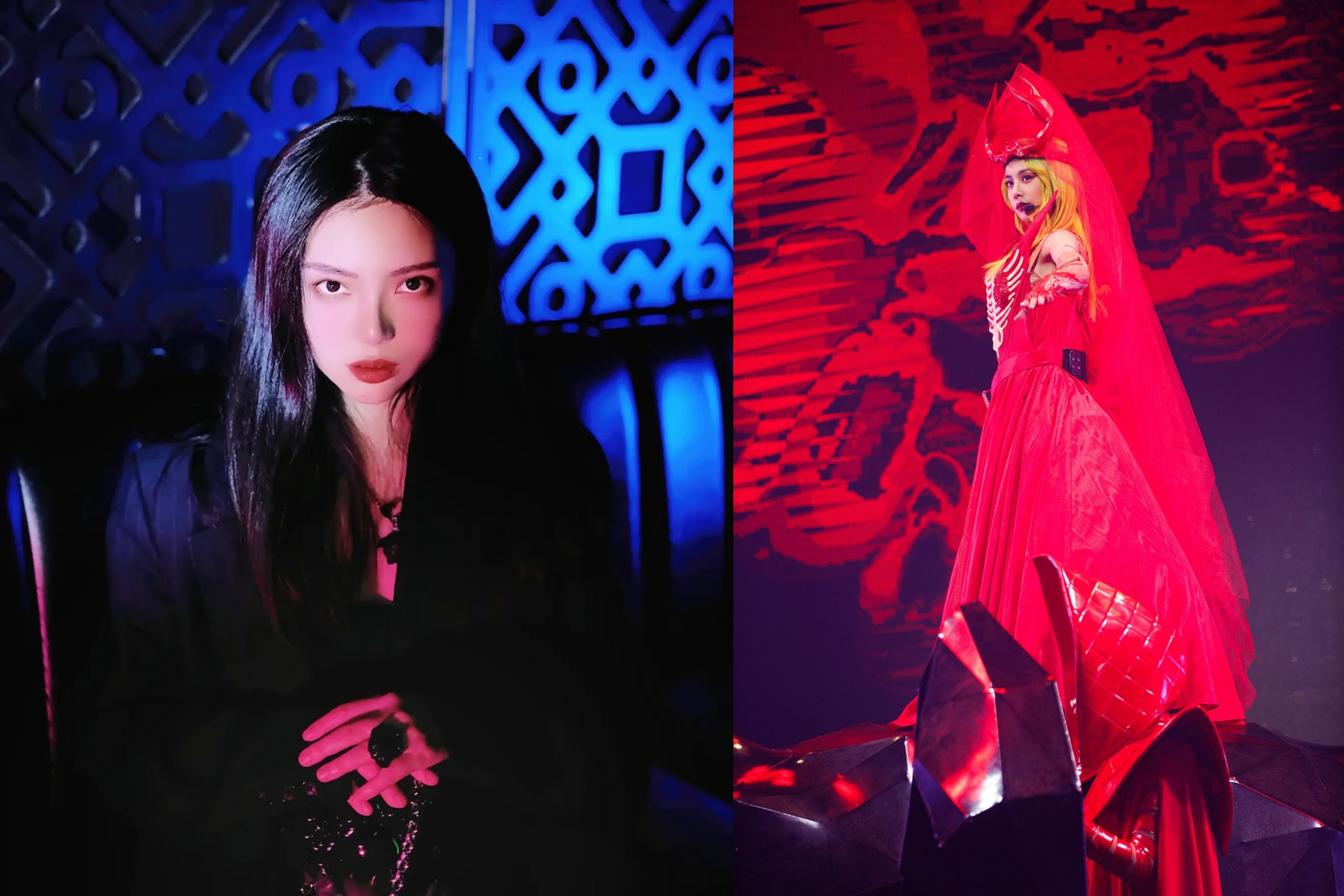 蔡依林世界巡迴演唱會「PLEASURE」出現「斯理亞（左）之亂」的插曲（翻攝網路）
