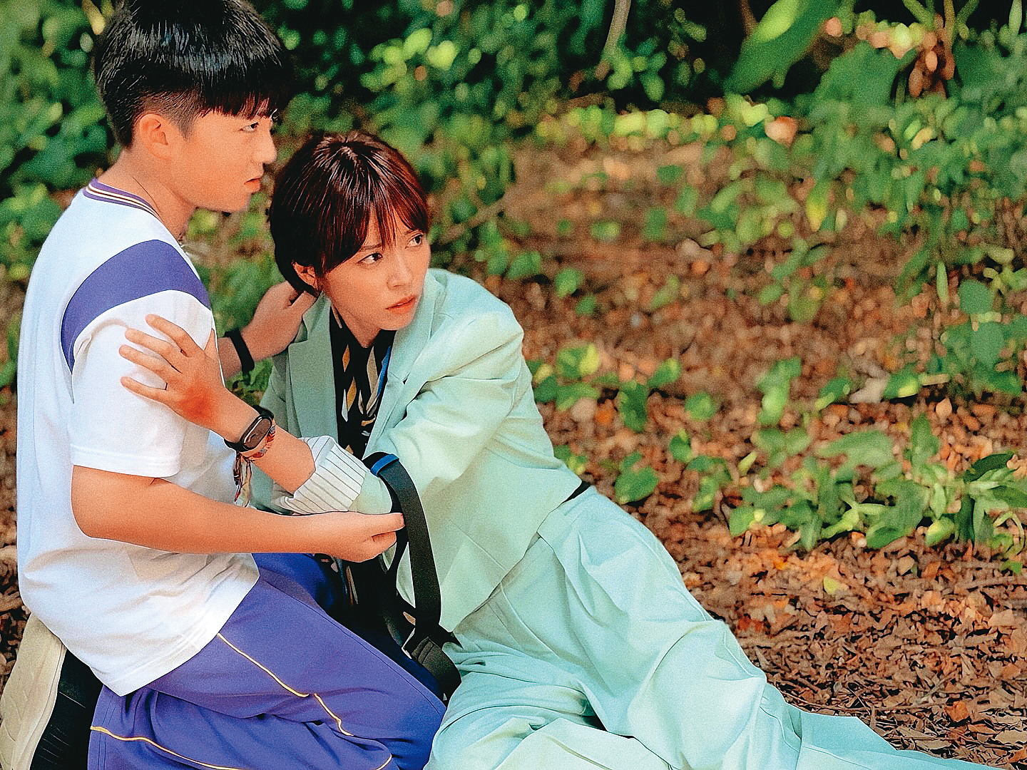 王瞳在8點檔《好運來》中為保護兒子受傷。（翻攝自王瞳臉書）