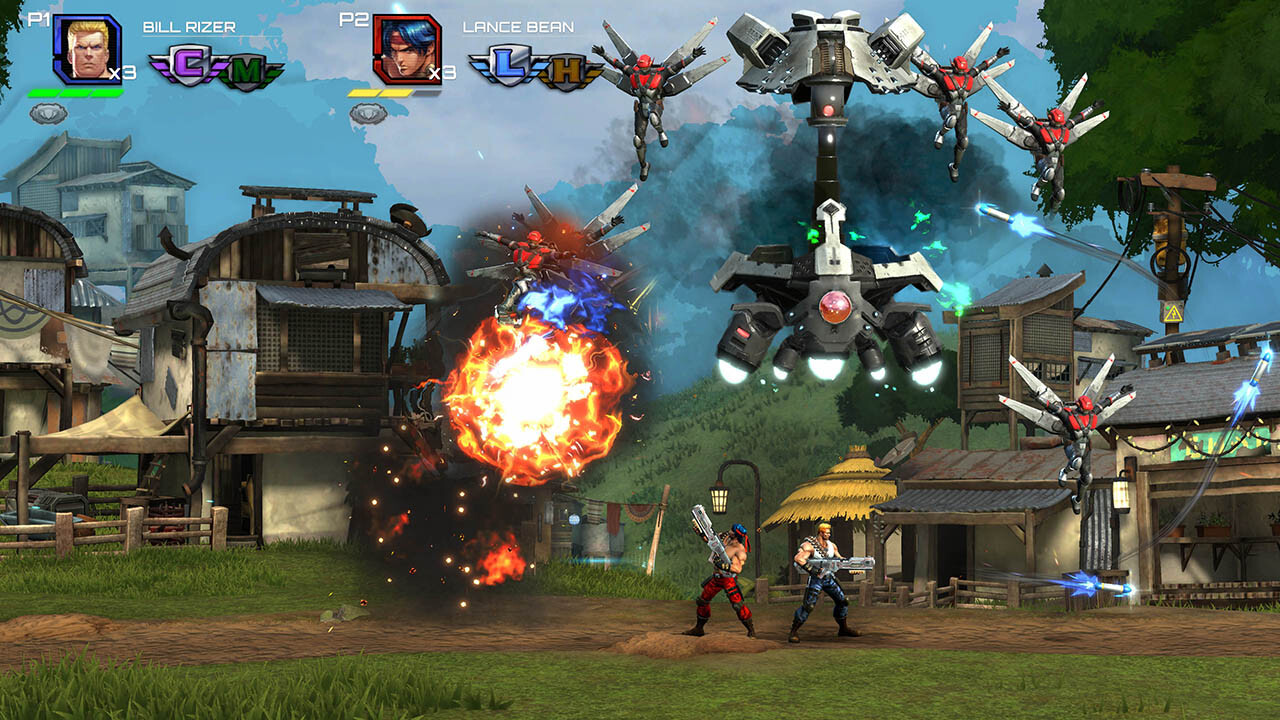 《魂斗羅:加盧加行動》支援玩家熟悉的2人合作破關。(翻攝自Steam)