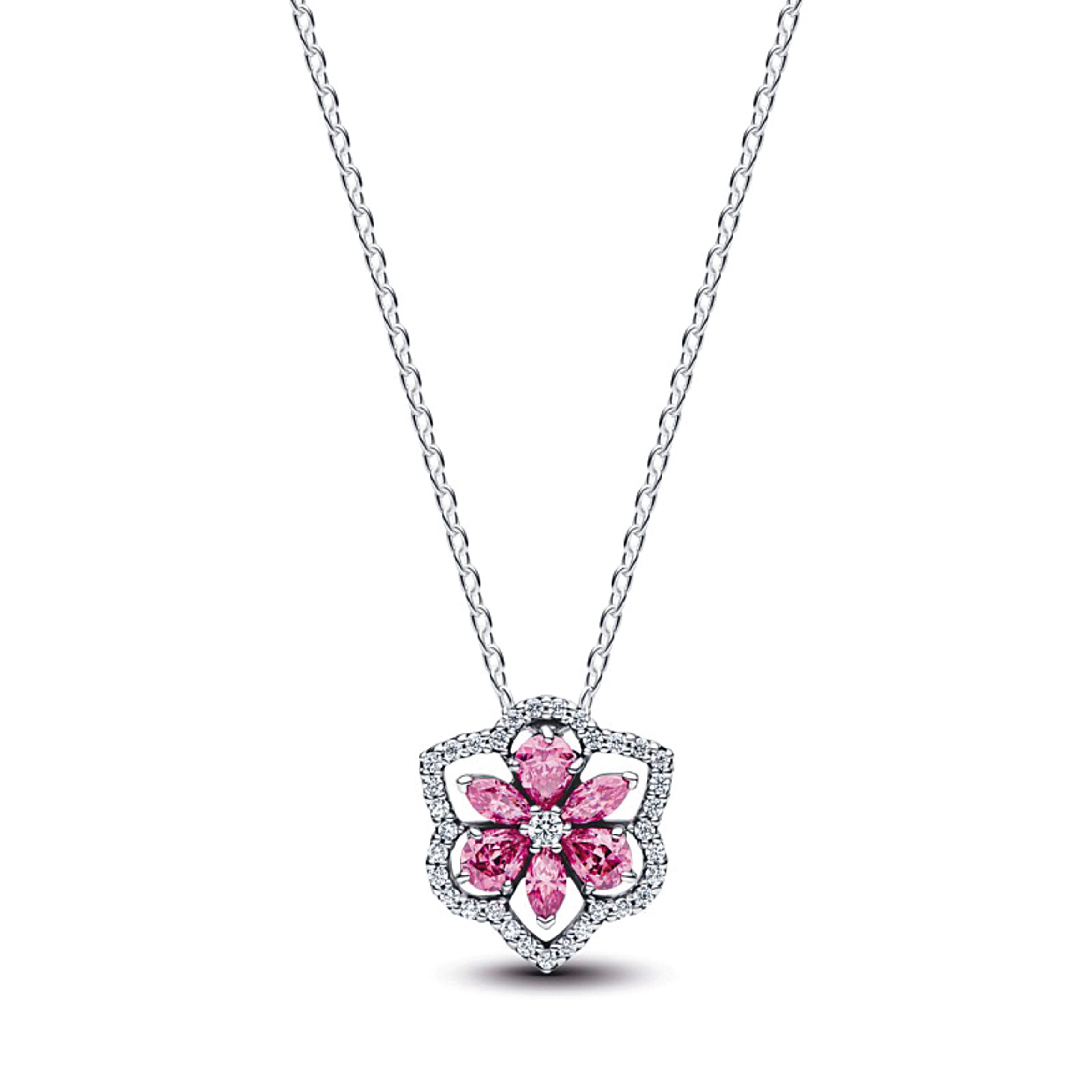 璀璨雙層浮游花項鍊 NT$4,280。（PANDORA提供）