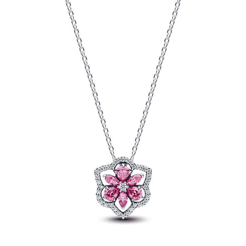 璀璨雙層浮游花項鍊 NT$4,280。（PANDORA提供）