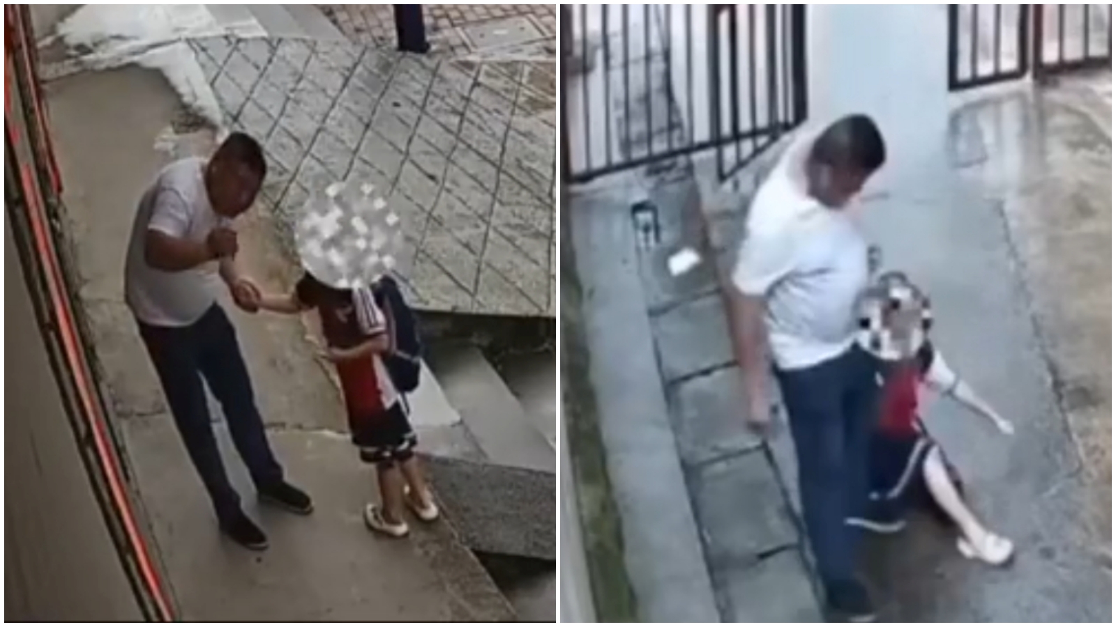 中國男強拖6歲女童進小巷，警只拘留15天就放人。（翻攝微博）