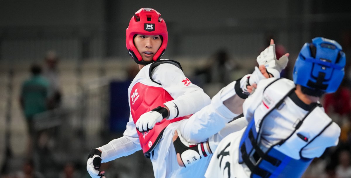 跆拳黃映瑄連續兩屆摘下銀牌。（大專體總提供）