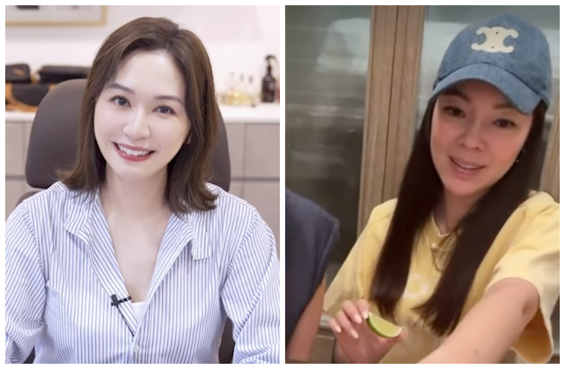曾馨瑩（右圖）和蔡依珊（左圖）是多年的好友。（翻攝曾馨瑩IG、蔡依珊IG）