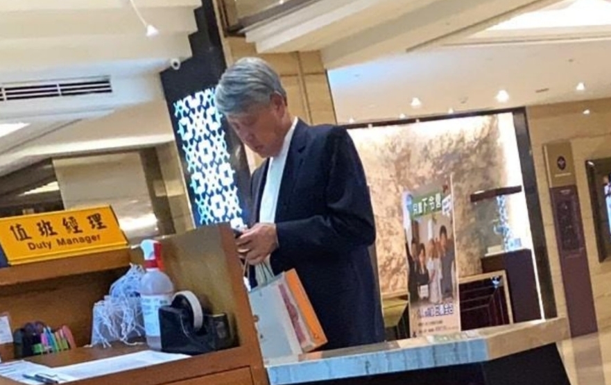 郭智輝遭爆關稅揭曉前「宴請監委」。（翻攝自侯漢廷臉書）