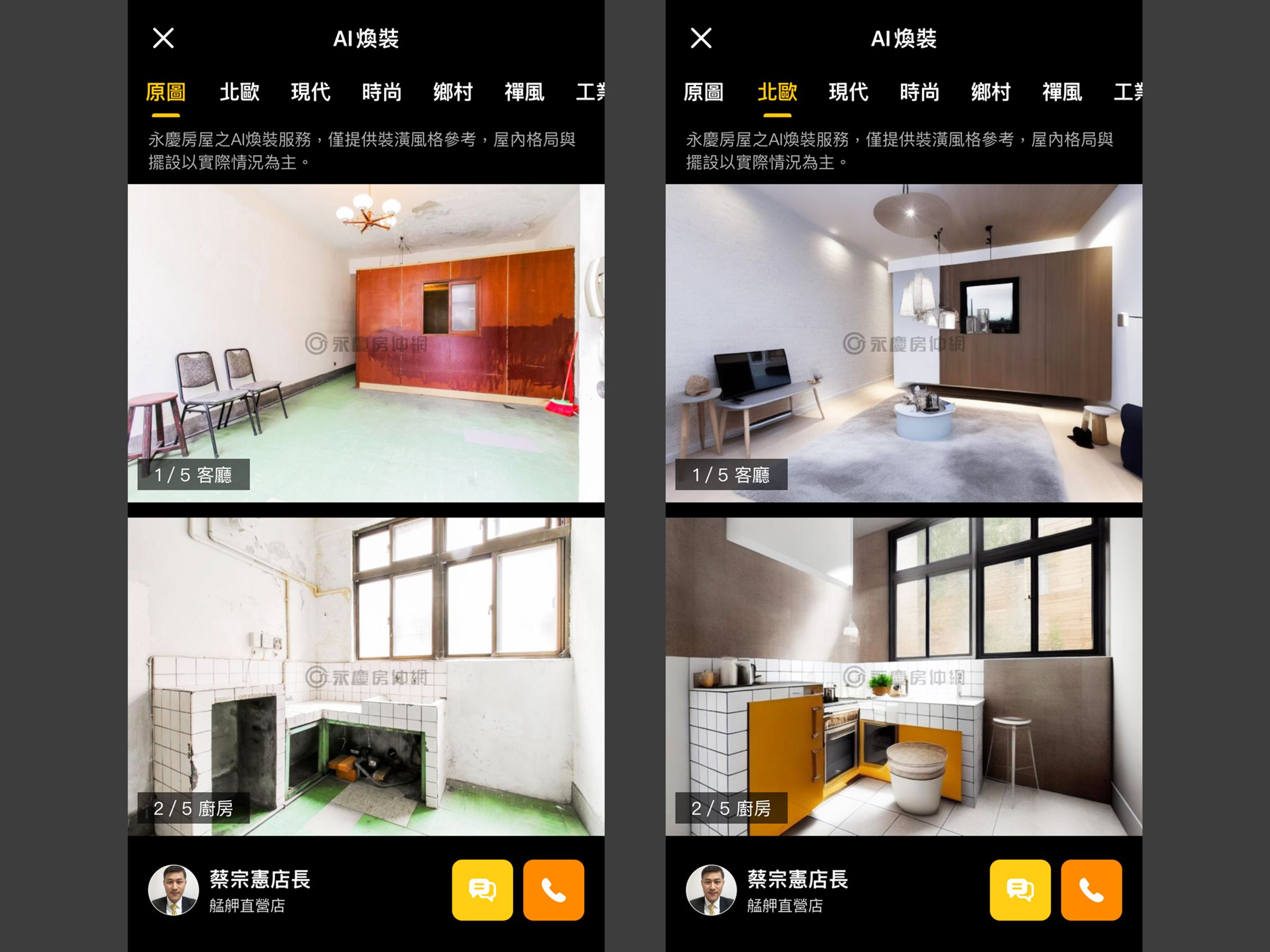 永慶「AI煥裝」服務能幫助賣相較差的房屋展現優勢和價值,有效促進物件實地帶看,增加房屋媒合機會。