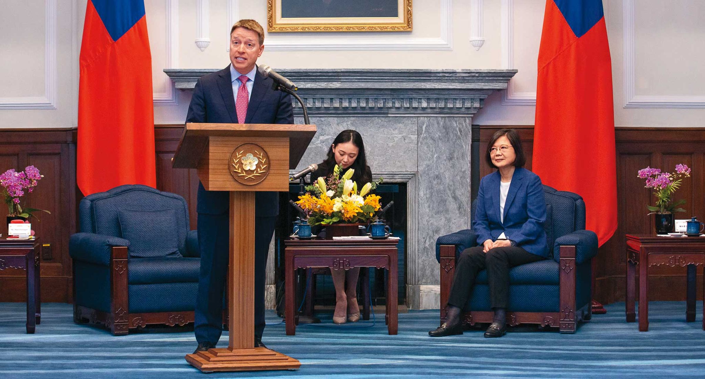 2023年,前總統蔡英文接見博明。博明當時提出,烏克蘭提供台灣重要的啟示,那就是:嚇阻遠比戰爭更有用。