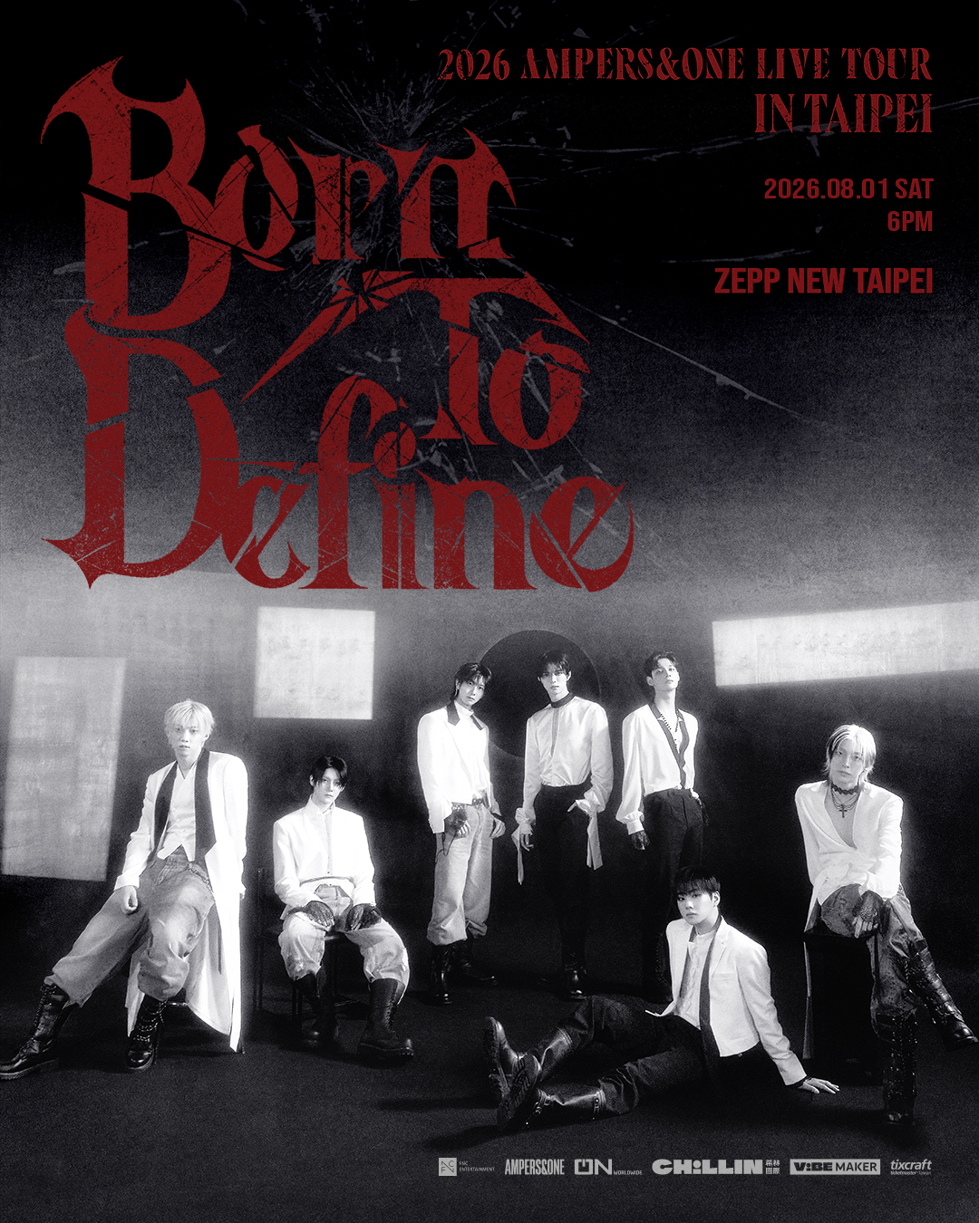 AMPERS&ONE宣布8月1日於Zepp New Taipei舉辦《2026 AMPERS&ONE LIVE TOUR ‘Born To Define’ IN TAIPEI》。（ O.N Worldwide提供）