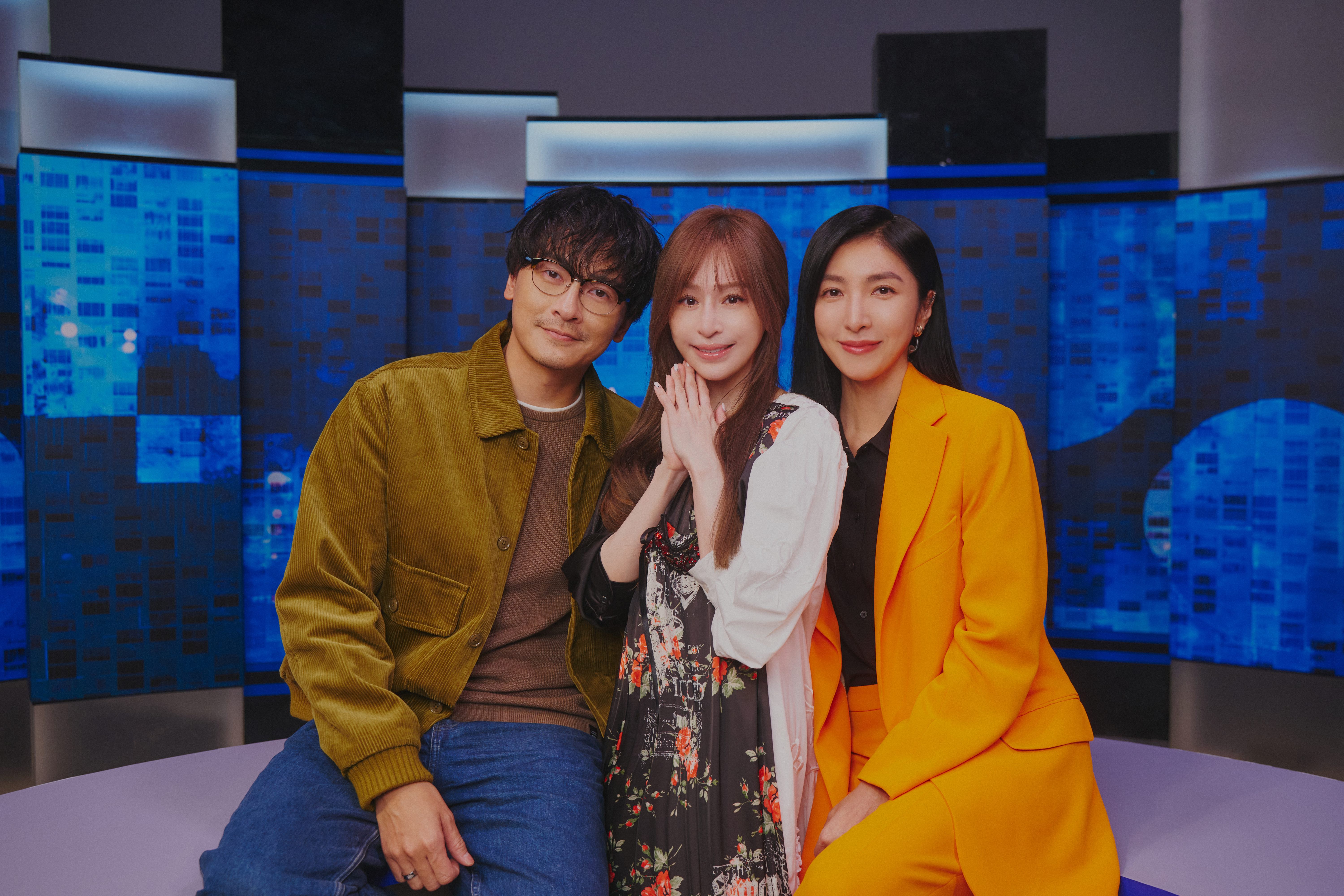 王心凌（中）的歌〈感情用事〉，找來鄭元暢（左）與楊謹華（右）主演。（天晴娛樂提供）