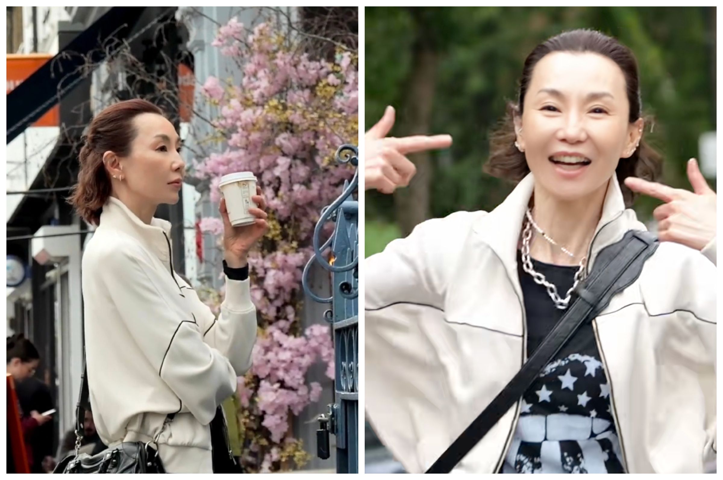 張曼玉分享在Notting Hill的影片,巨星風采依舊。(翻攝張曼玉小紅書)