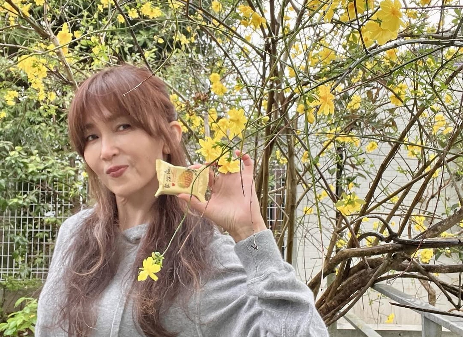 工藤靜香也吃台灣鳳梨酥。（捷思整合行銷提供）