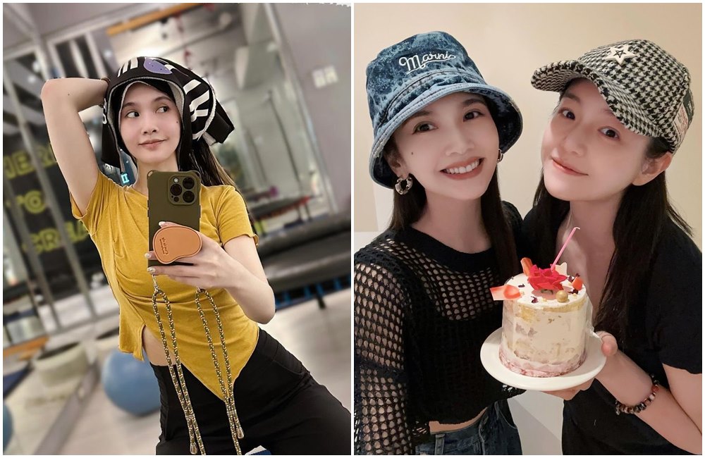 楊丞琳分享為陳妍希（右圖右）慶生的照片。（翻攝楊丞琳IG）