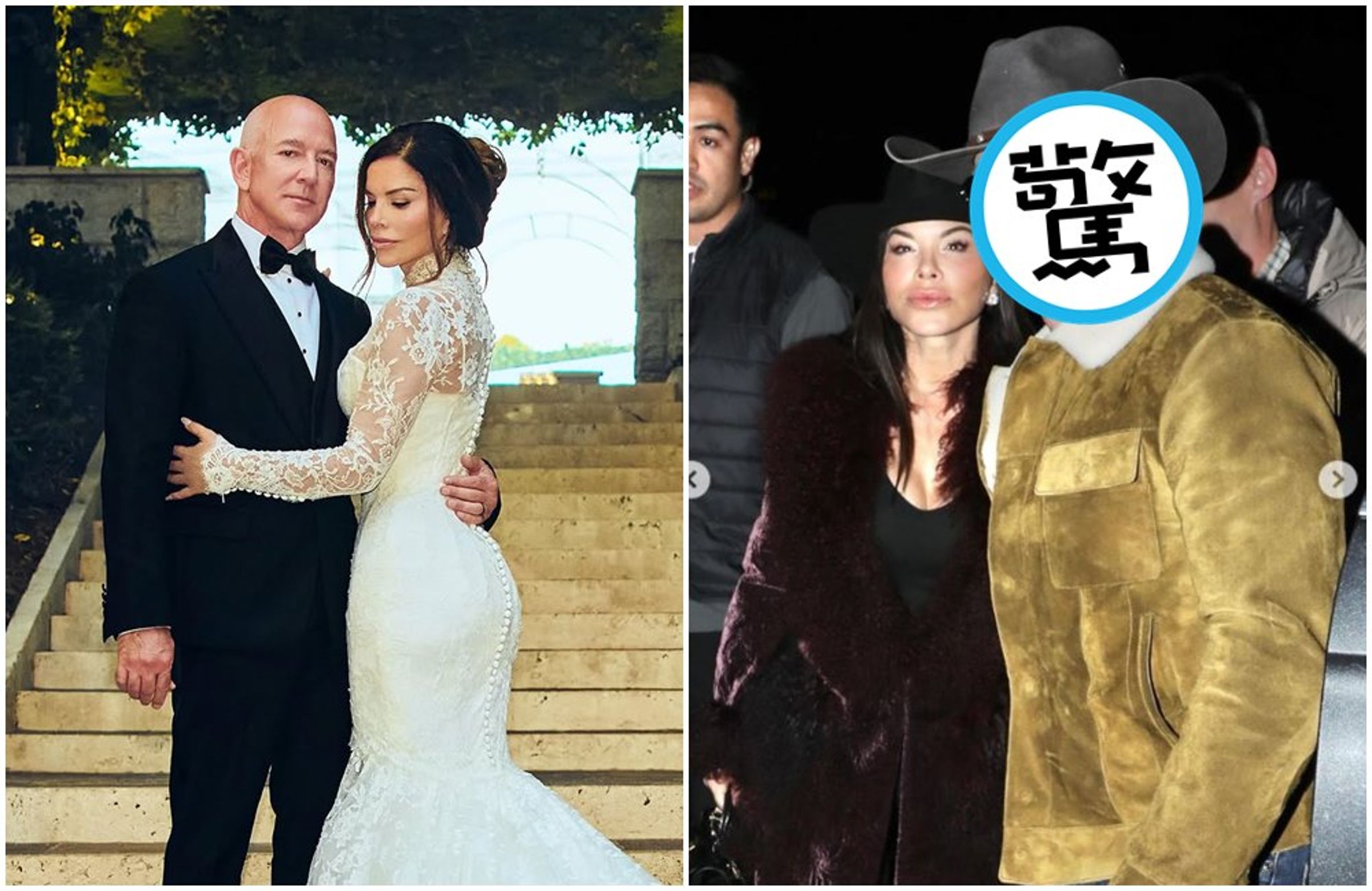 貝佐斯和妻子桑切斯現身亞斯本，蓄鬍造型引發熱議。（翻攝laurensanchezbezos IG／justjared IG）