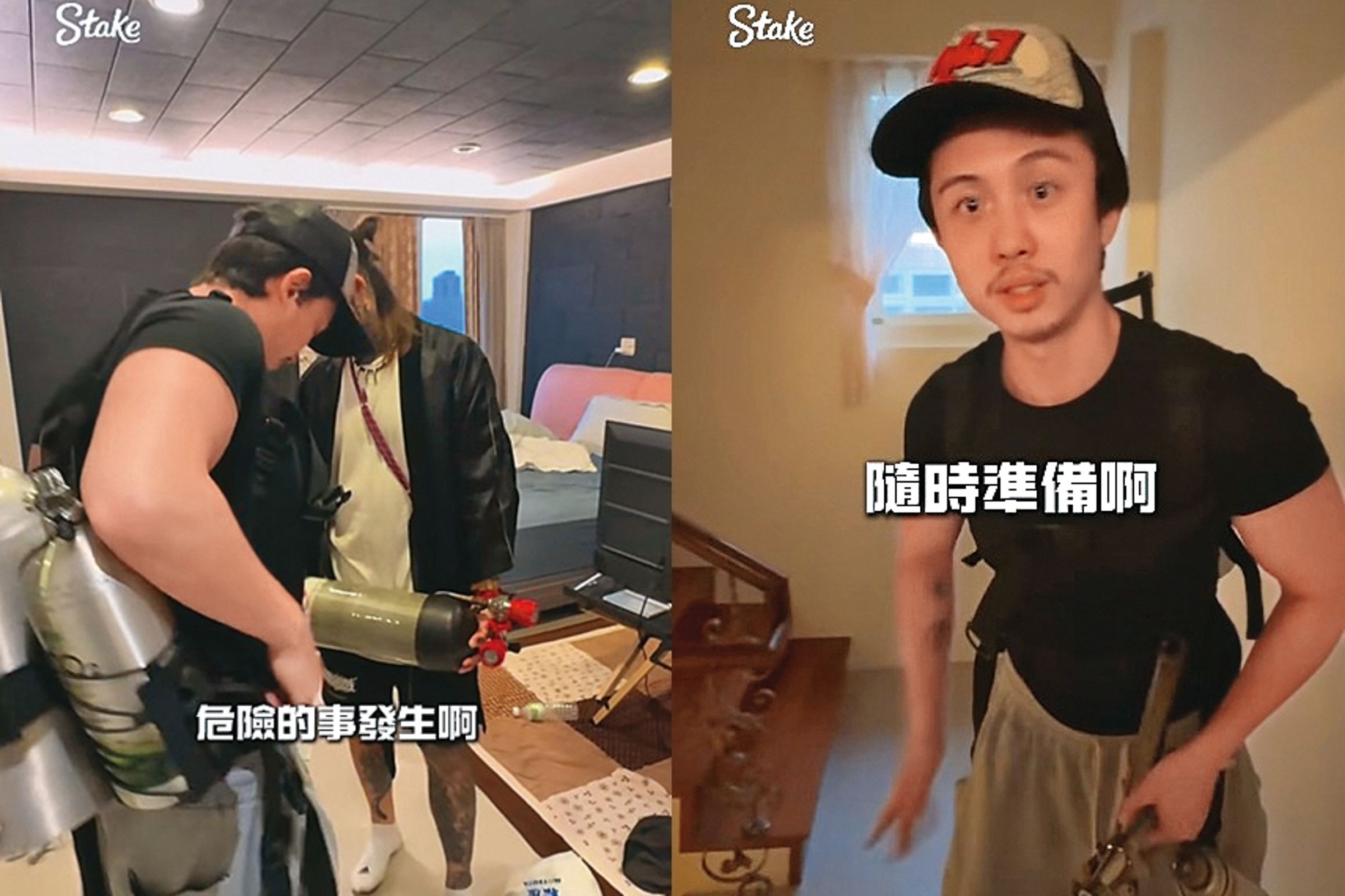 孫安佐上傳影片寫下「決定公開2026最新發明」，自己揭露與經紀人於北投的河堤實測自製噴火槍的犯案過程。（翻攝自孫安佐IG）