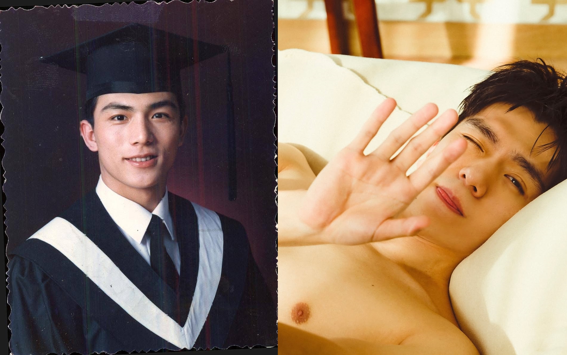 凌子楚父子倆照片被網友瘋傳。（翻攝自threads）